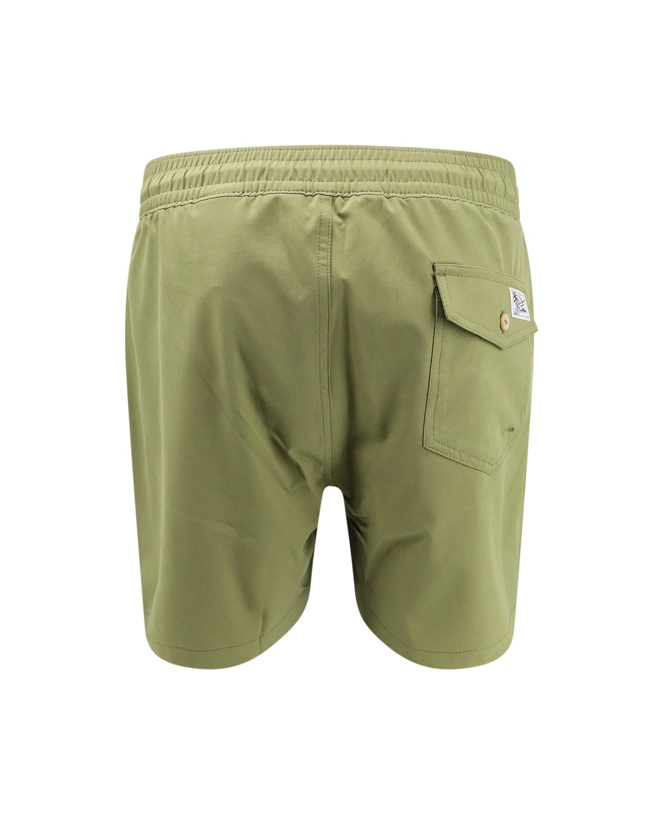 Polo Ralph Lauren Olive Green Swim Shorts With Embroidered Pony - TREEGREEN