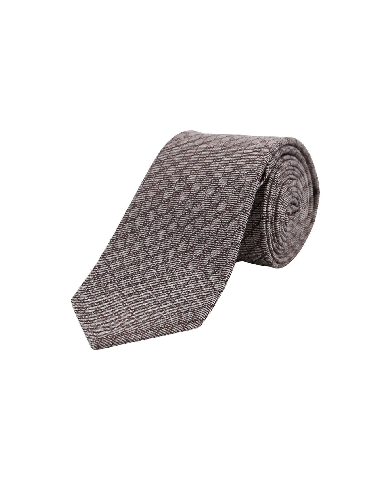 Gucci Silk And Wool Tie - Brown