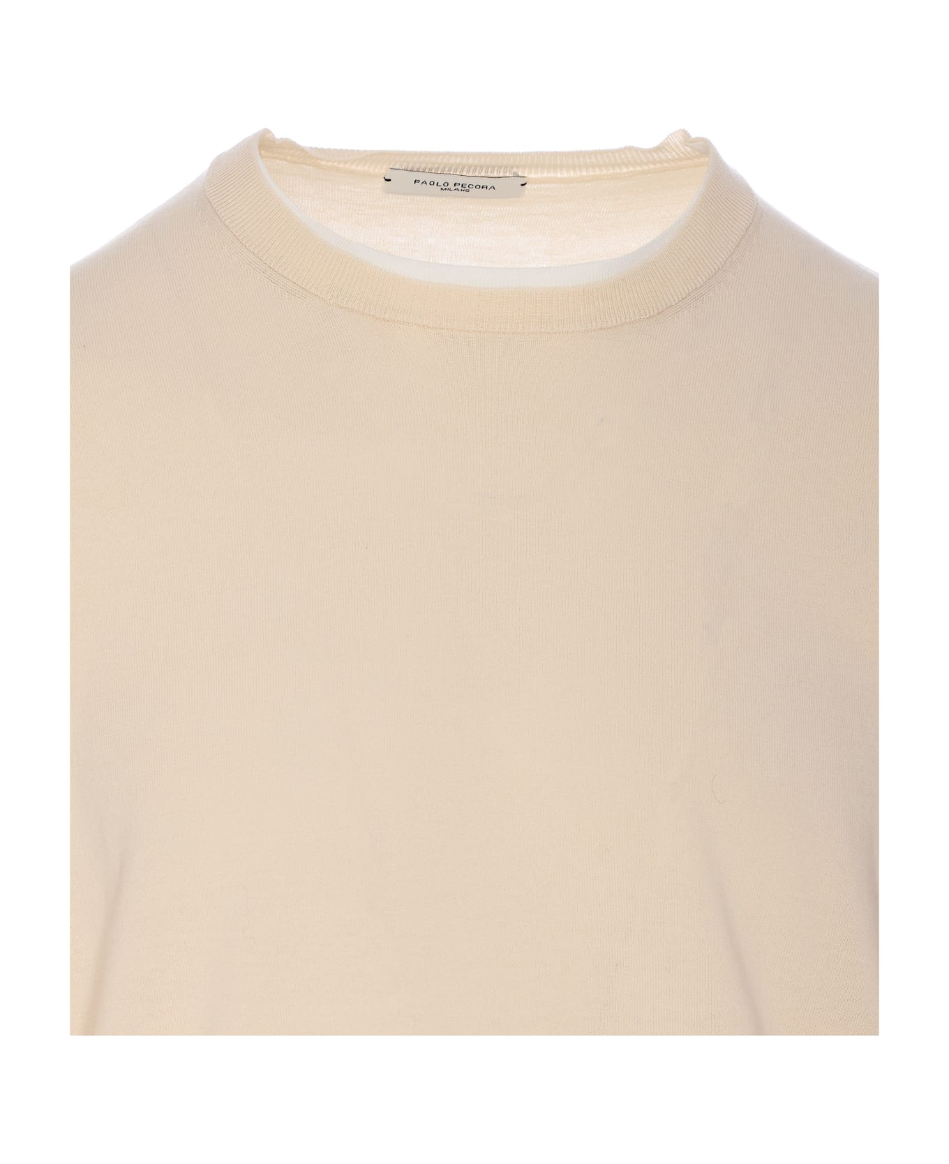 Paolo Pecora Short Sleeves Sweater - White