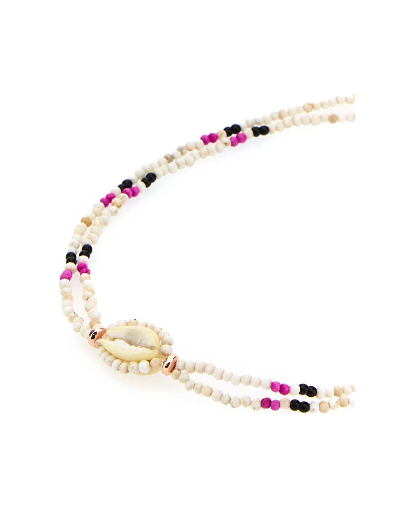 Isabel Marant Multicolor Beads Necklace - ECRUFUCHSIA ネックレス