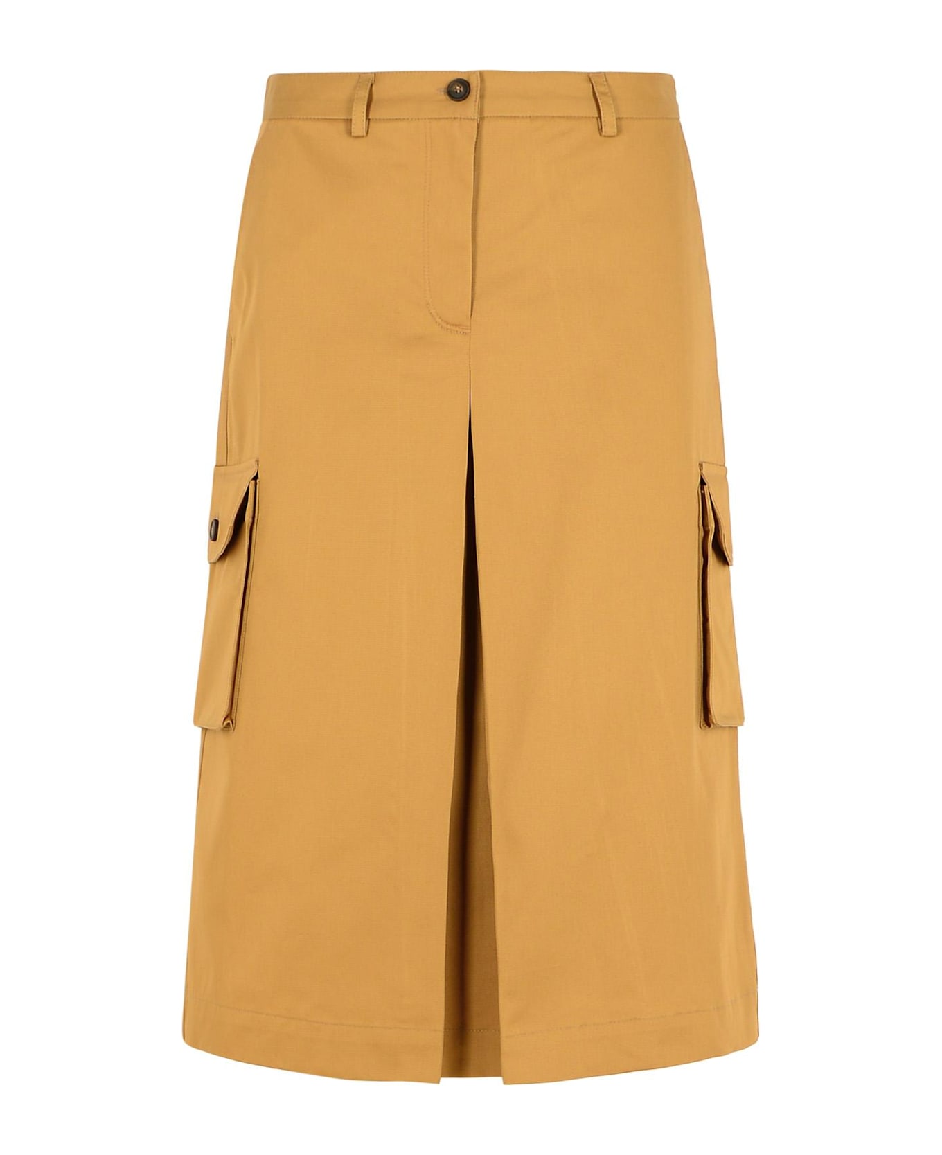 Maison Kitsuné 
utility
 Beige Cotton Skirt - Beige