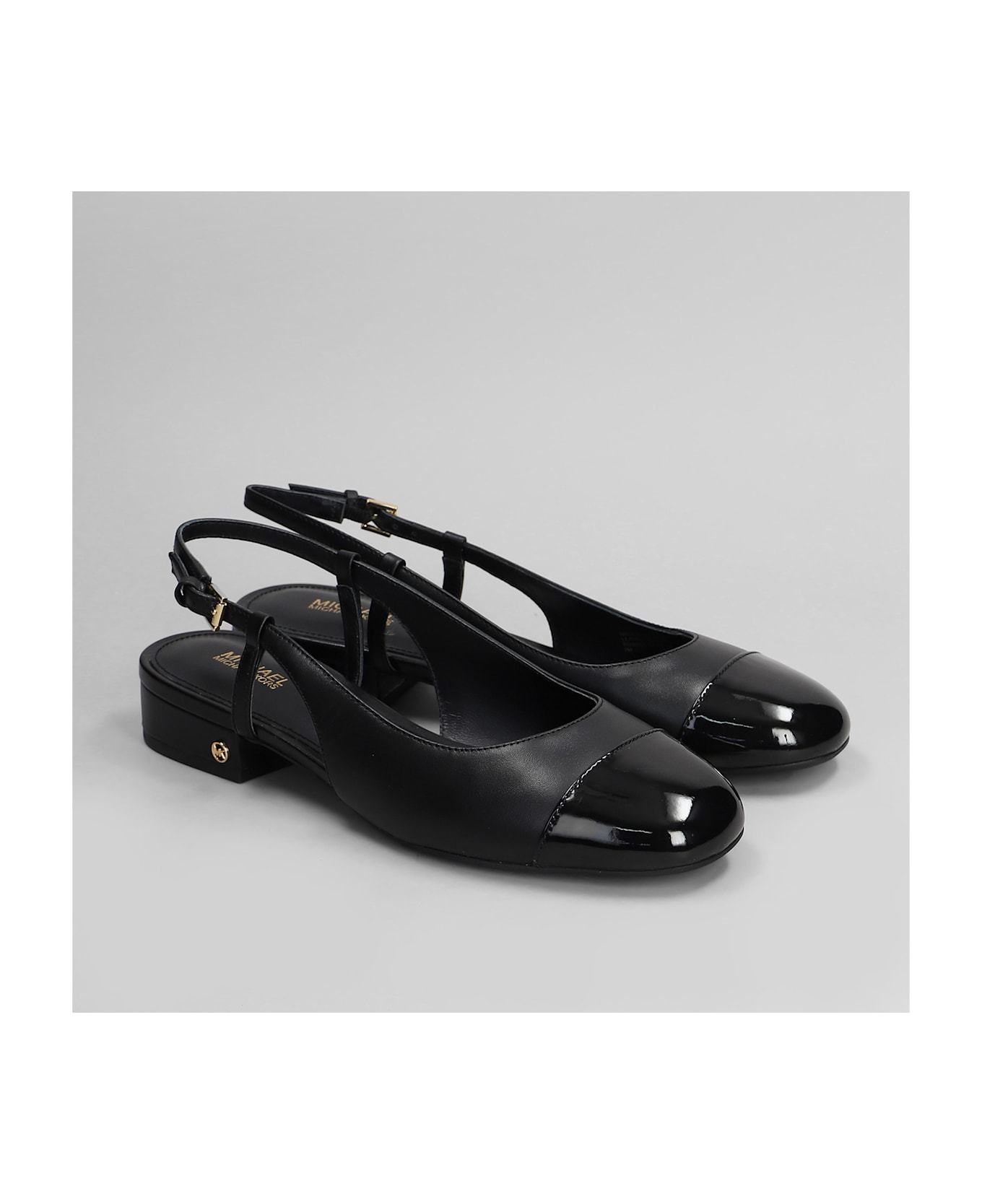 Michael Kors Perla Flex Sling Fla Ballet Flats In Black Leather - black