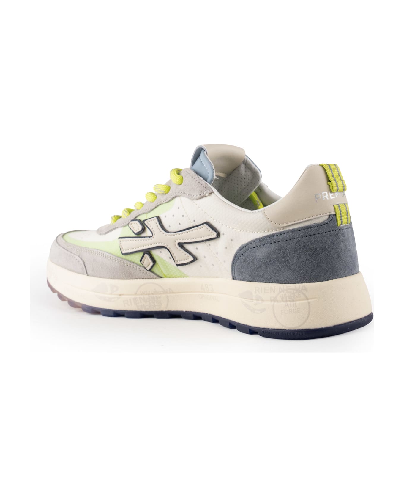 Premiata Sneakers Nous 7220 Grey - Grigio/Lime
