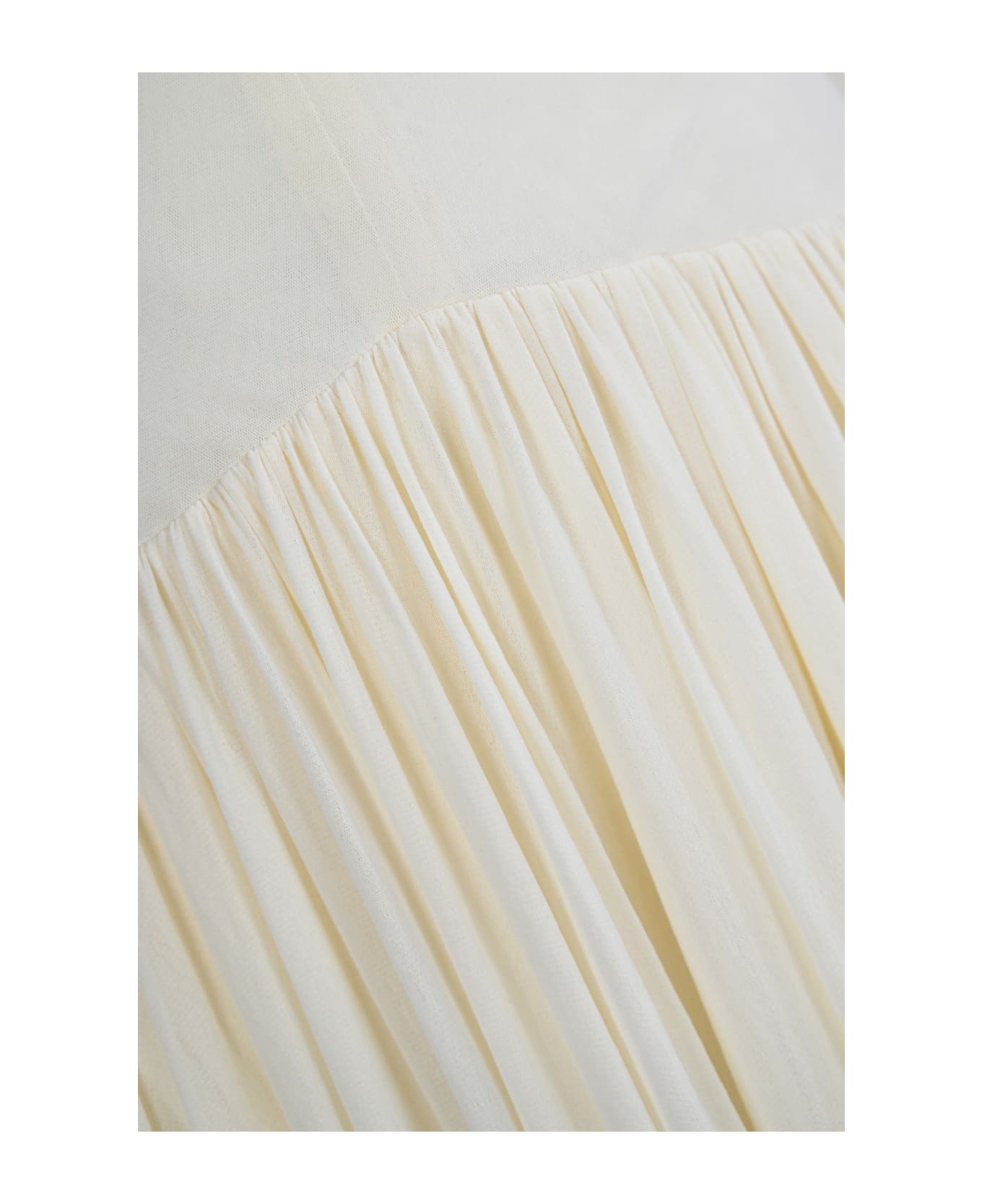 Philosophy di Lorenzo Serafini Long White Mesh Design Dress - Bianco ワンピース＆ドレス