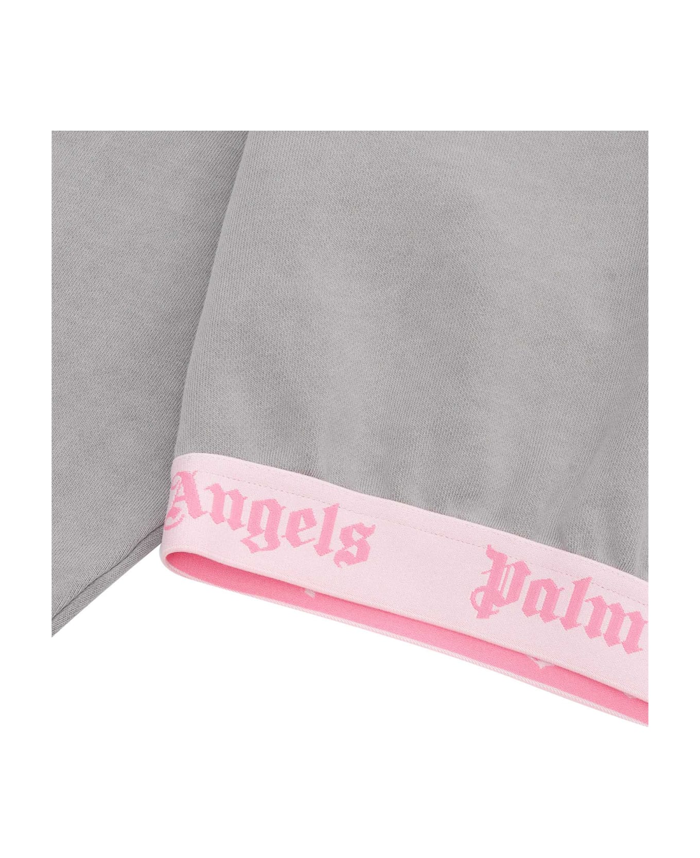 Palm Angels Gray Cropped Sweatshirt - GREY