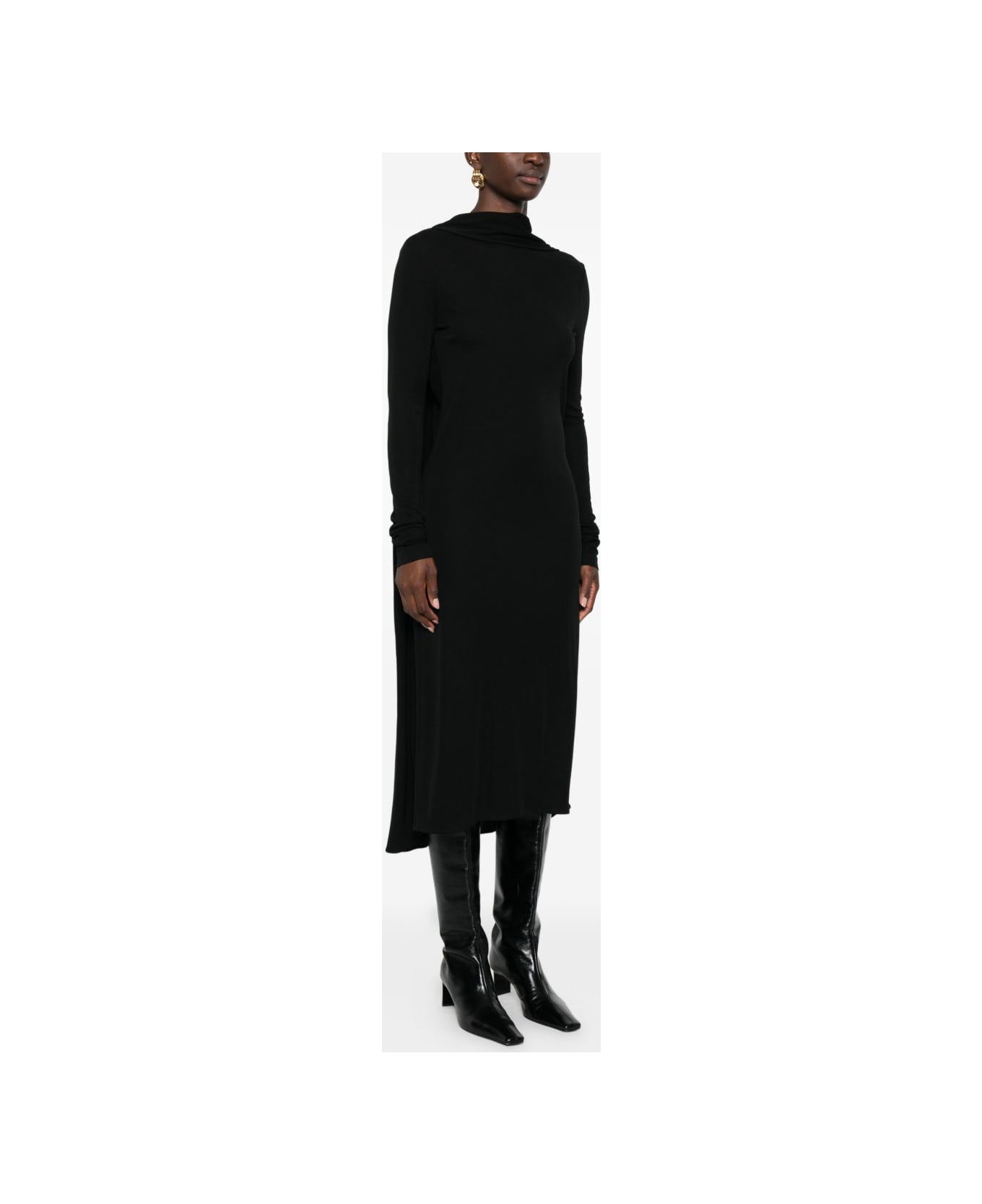 Totême Long Cape Dress - Black