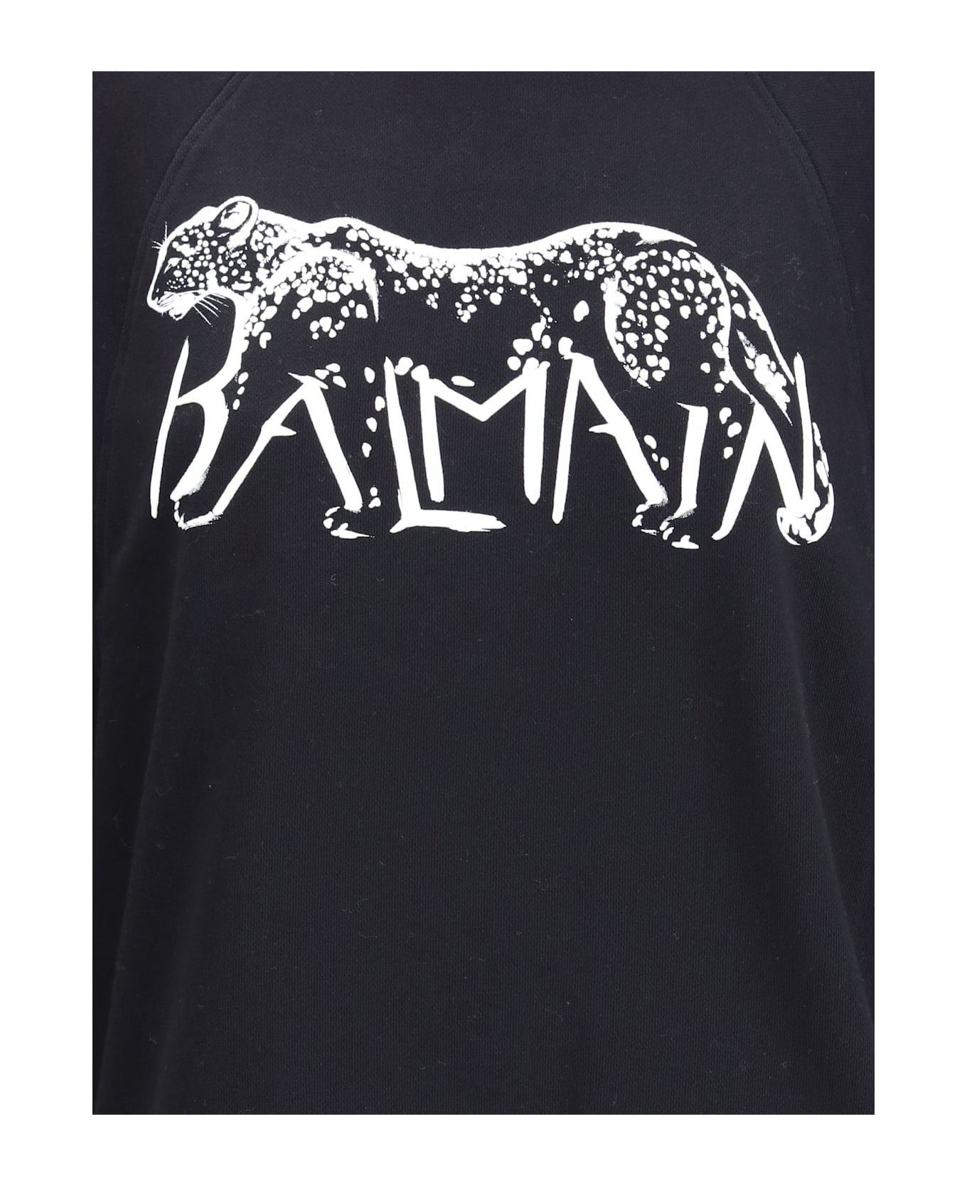 Balmain Leopard Print High-neck Sweatshirt