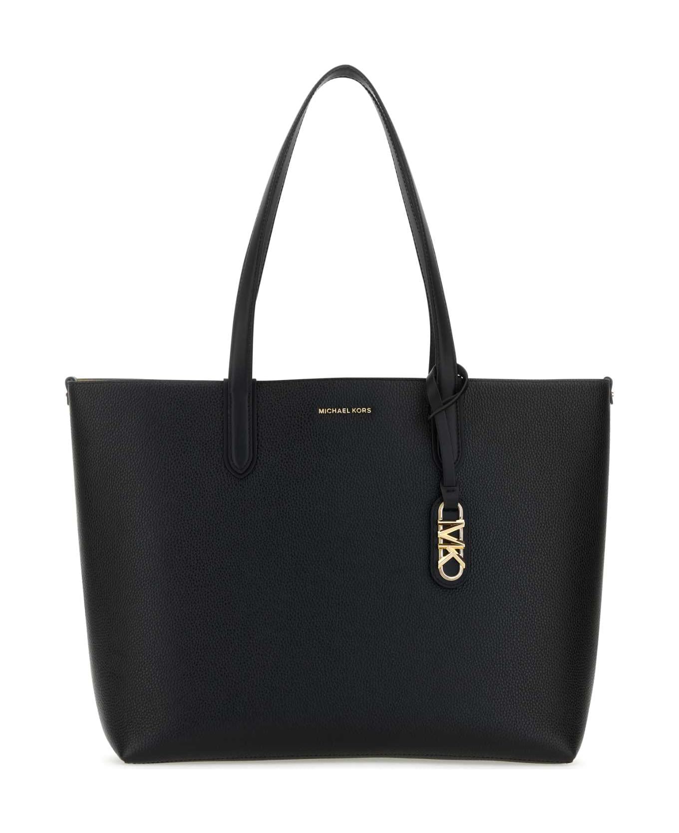 Michael Kors Black Leather Extra-large Eliza Shopping Bag - BLACK