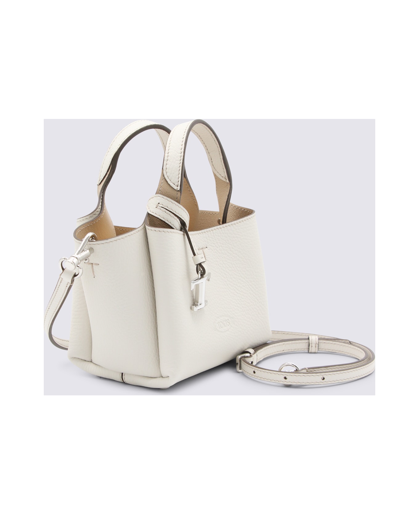Tod's White Leather Top Handle Bag - White