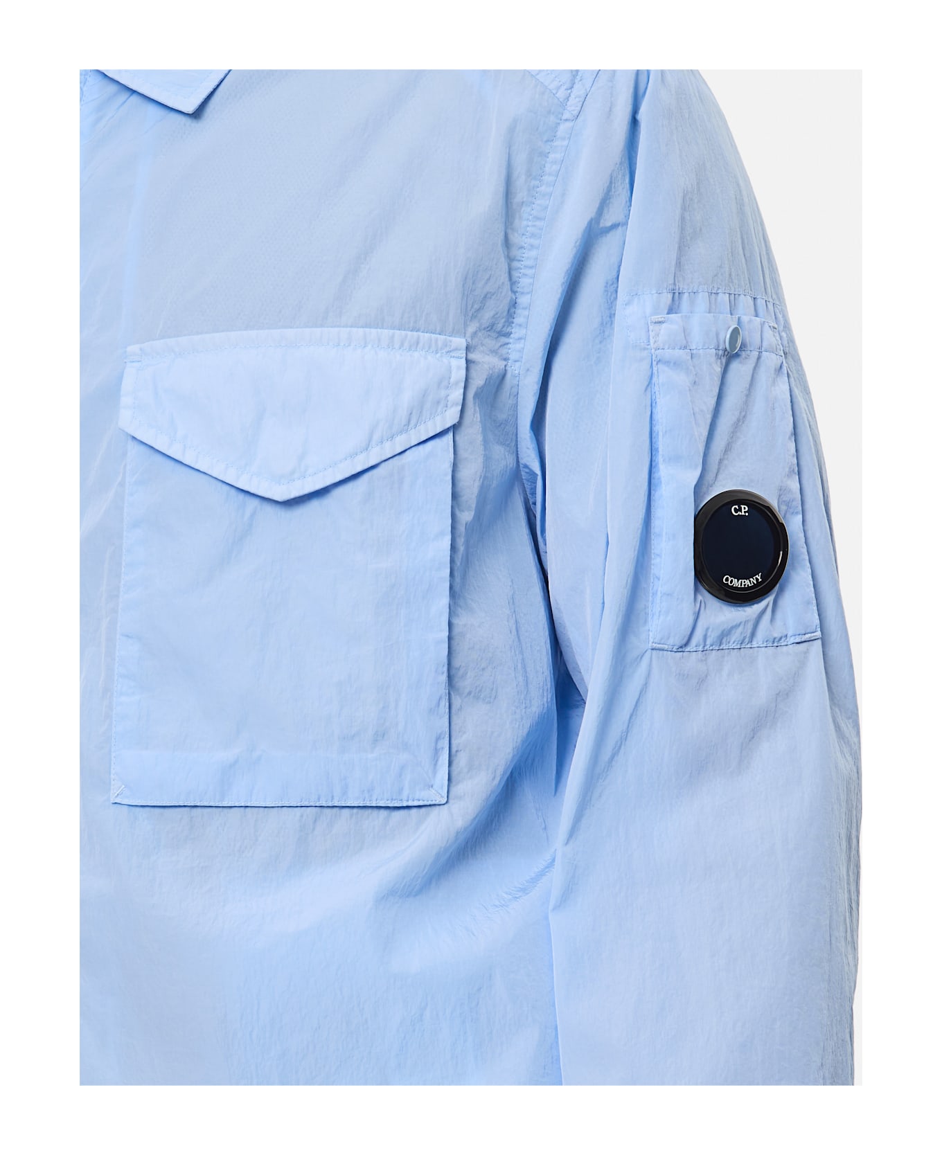 C.P. Company Chrome-r Full Zip Overshirt - Clear Blue