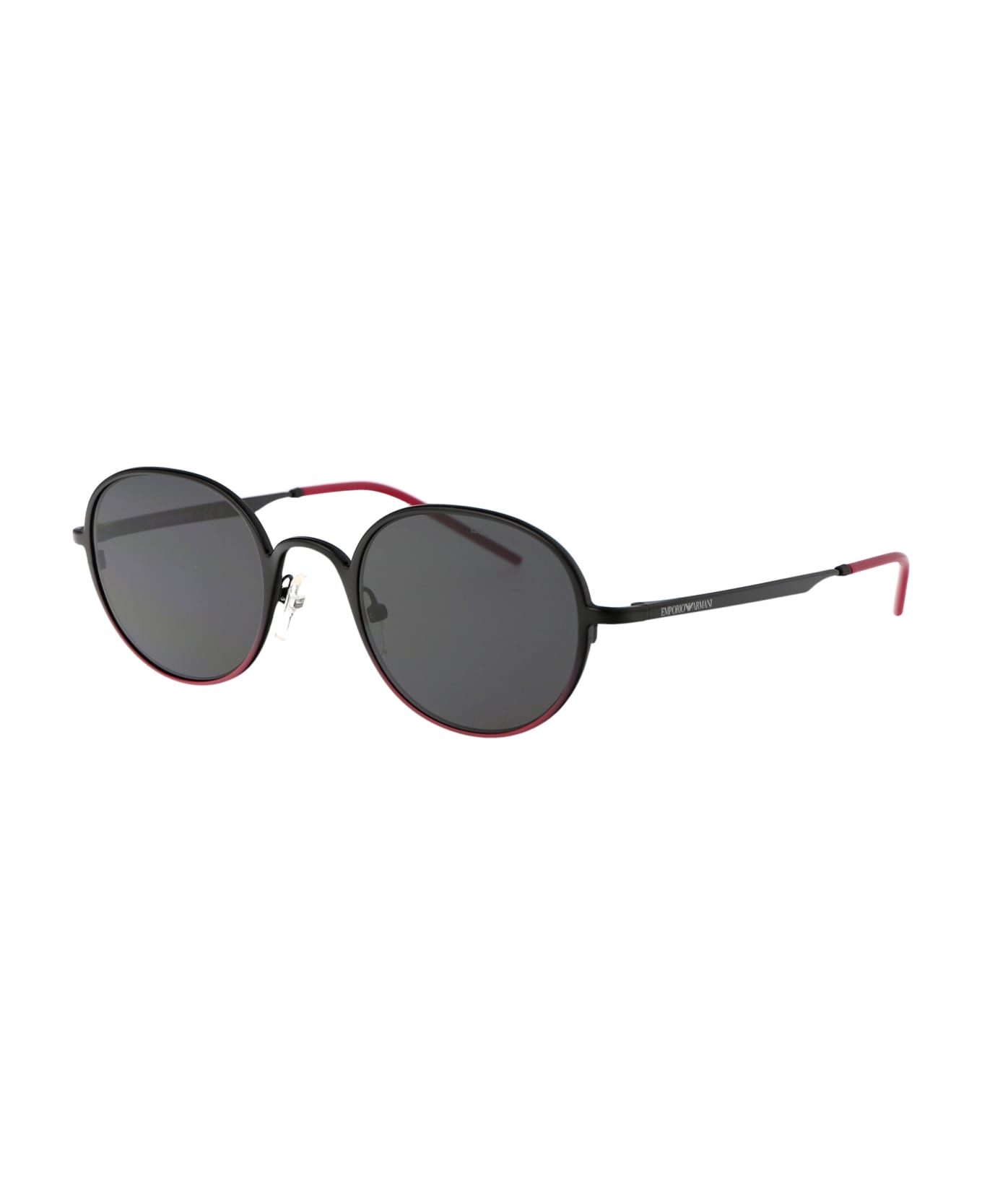 Emporio Armani 0ea2151 Sunglasses - 337487 Shiny Black/Fuchsia Dark Grey サングラス