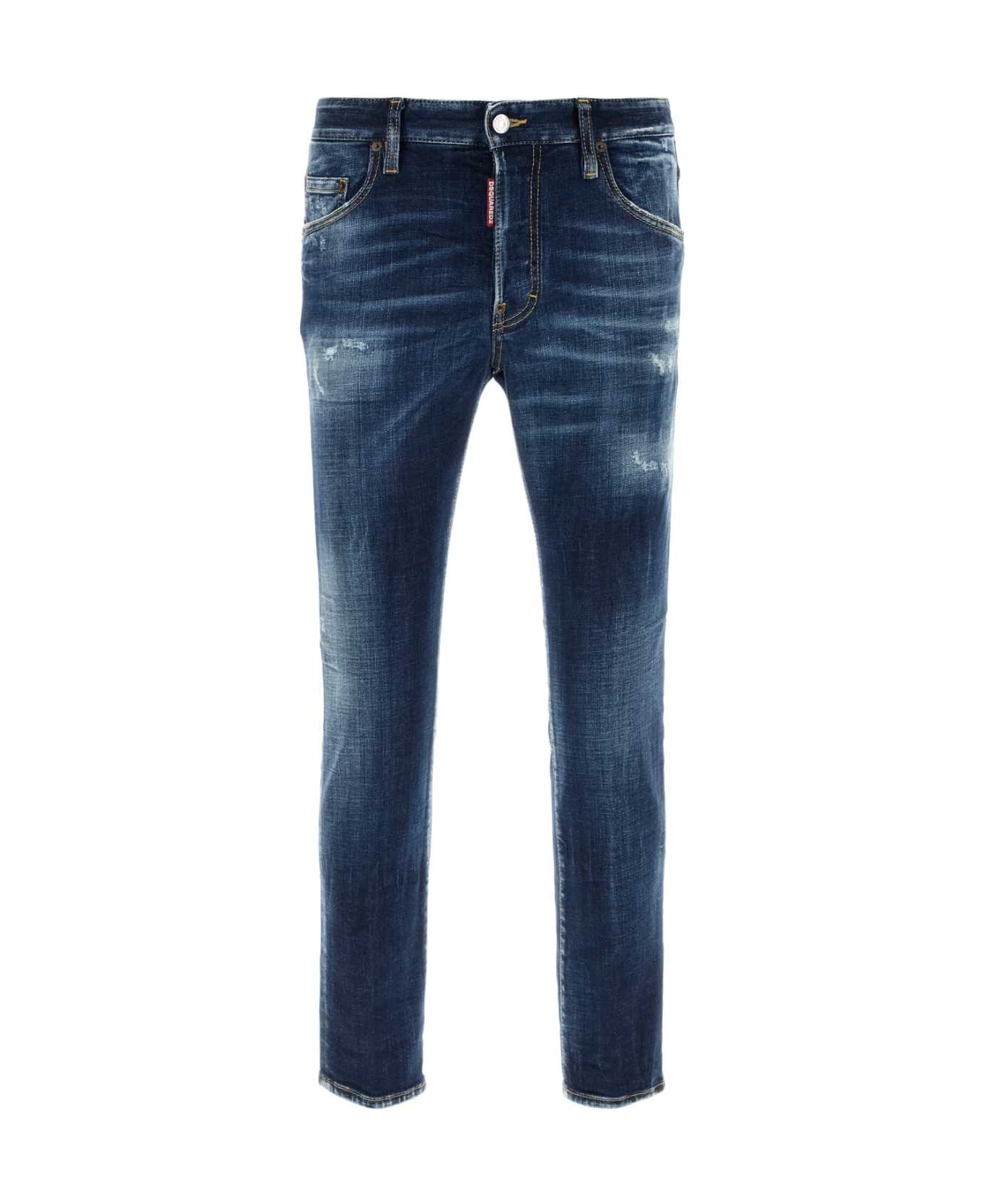 Dsquared2 Stretch Denim Skater Jeans - NAVYBLUE