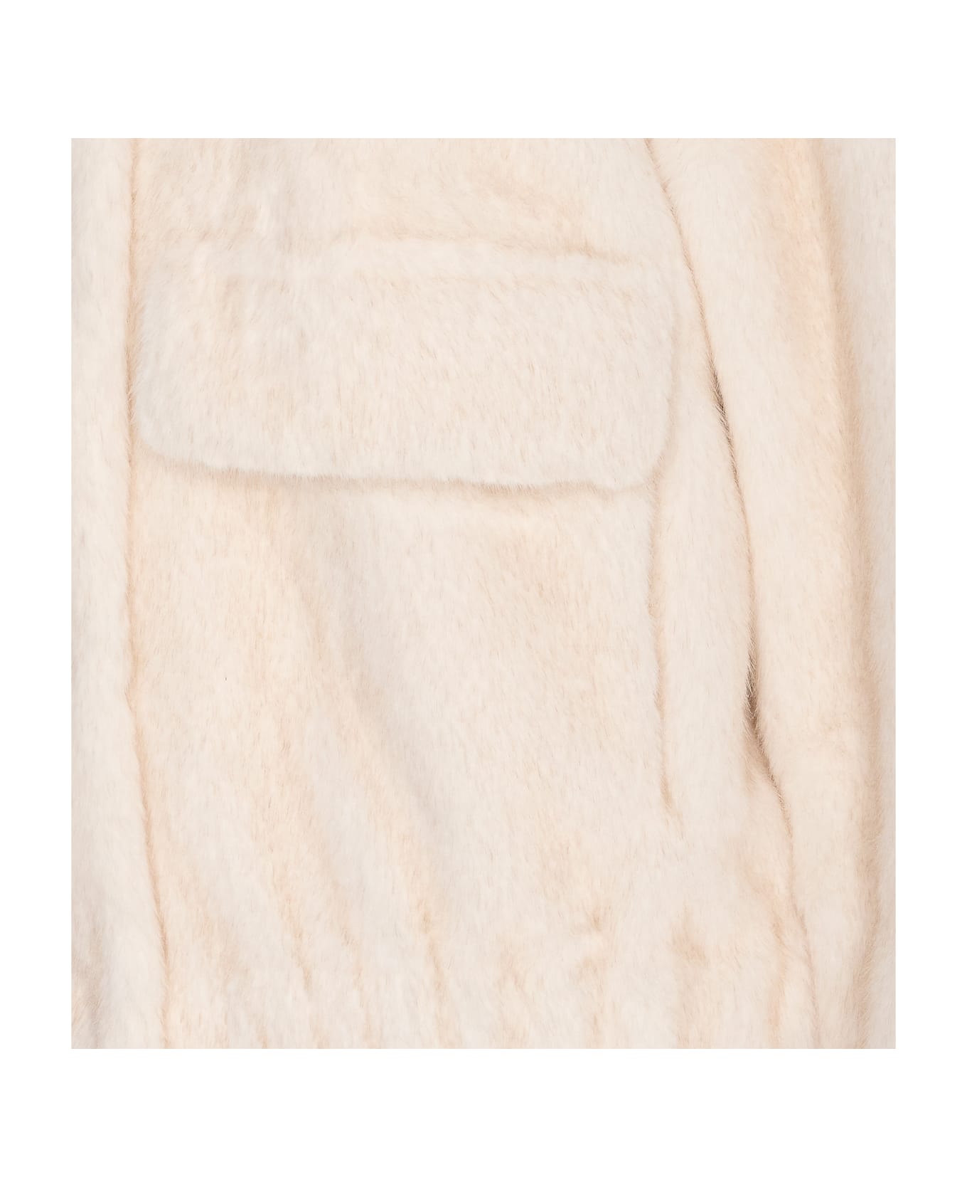 Michael Kors Faux Fur Jacket - Yellow Cream
