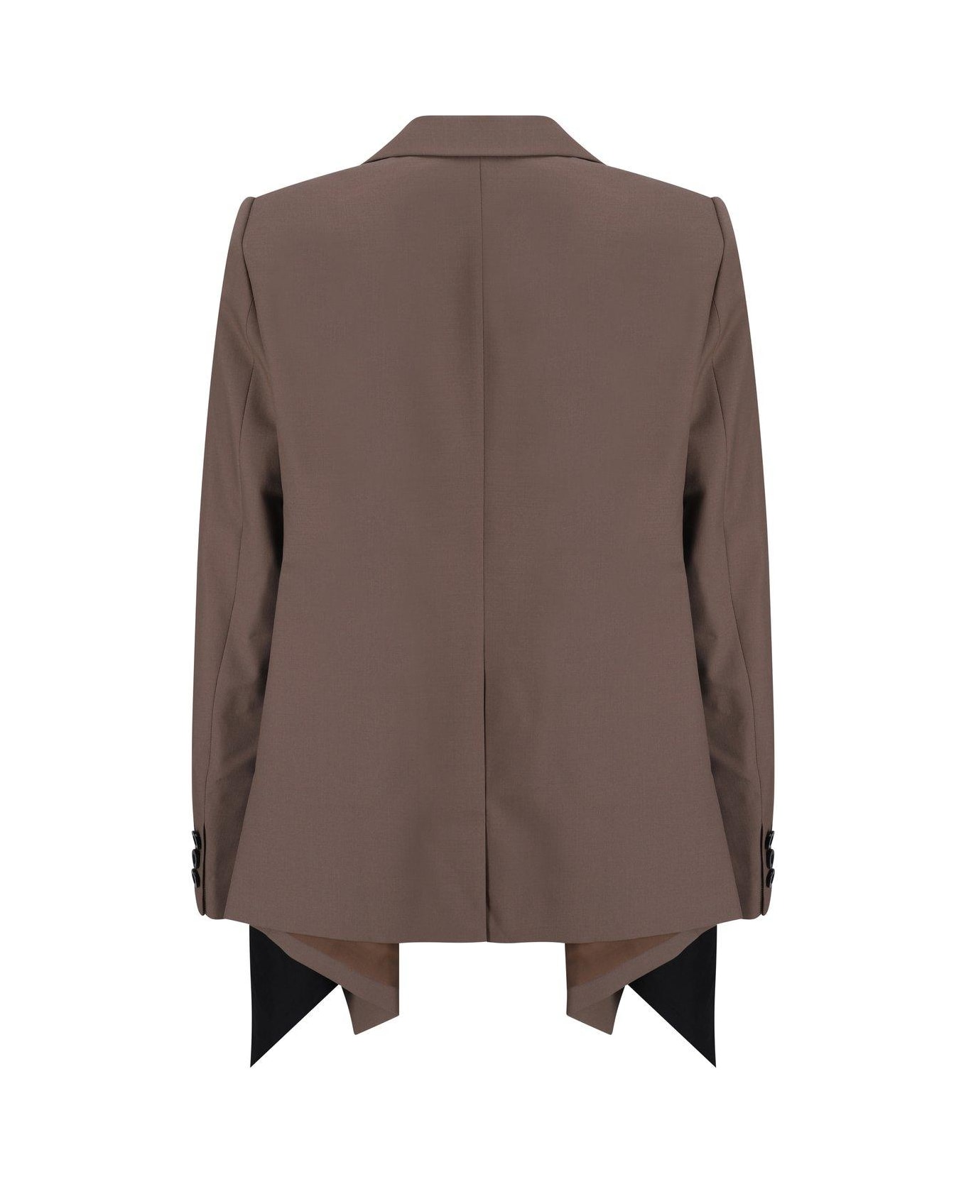 Sacai Single Breasted Panelled Poplin Jacket