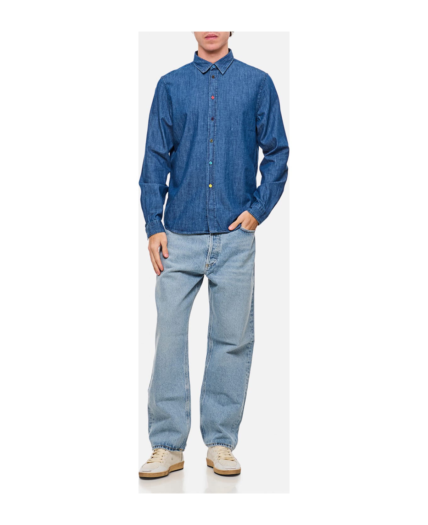 Paul Smith Ls Tailored Fit Shirt Ss Button - Blue