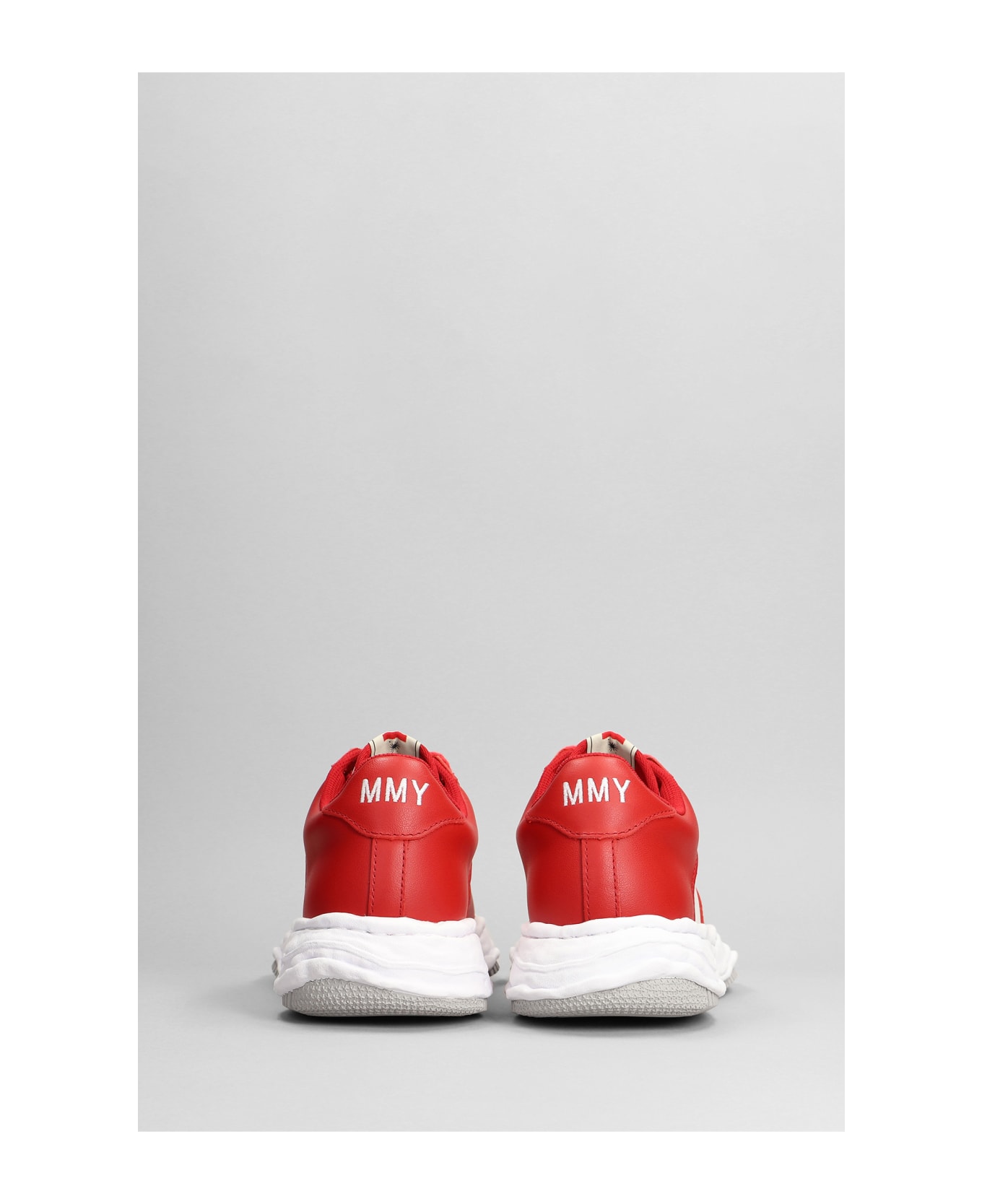 Mihara Yasuhiro Waney Sneakers In Red Leather - red スニーカー
