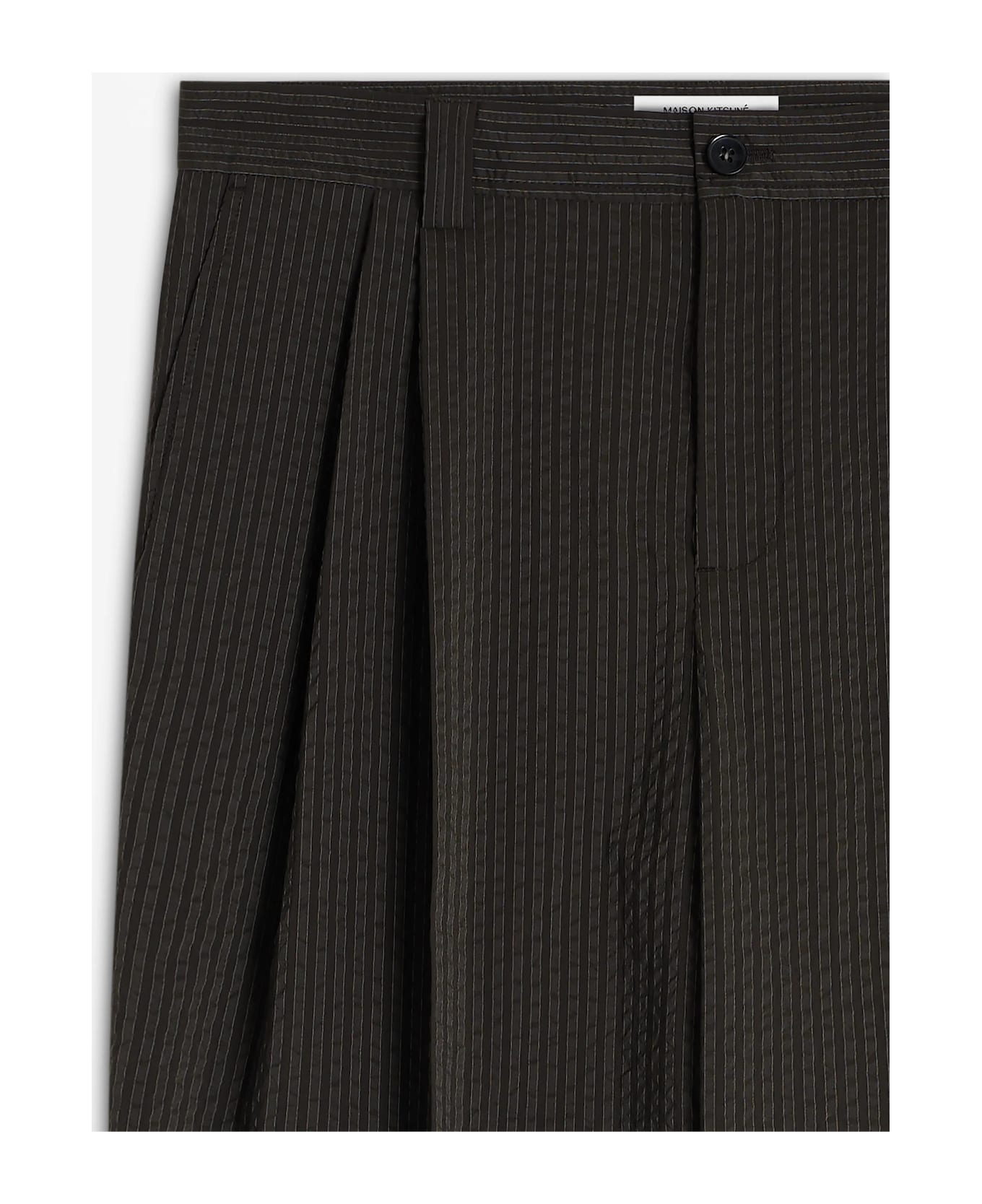 Maison Kitsuné Relaxed Pleated Pants - Ranger Green