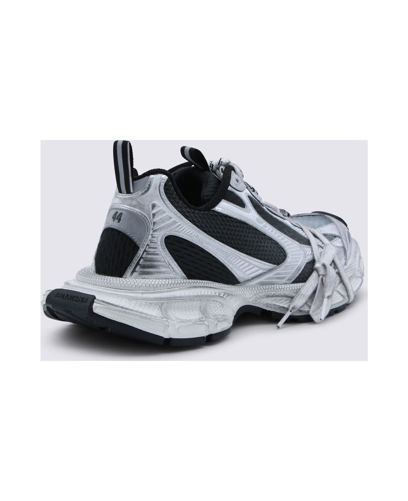 Balenciaga White And Black 3xl Gradient Sneakers - White