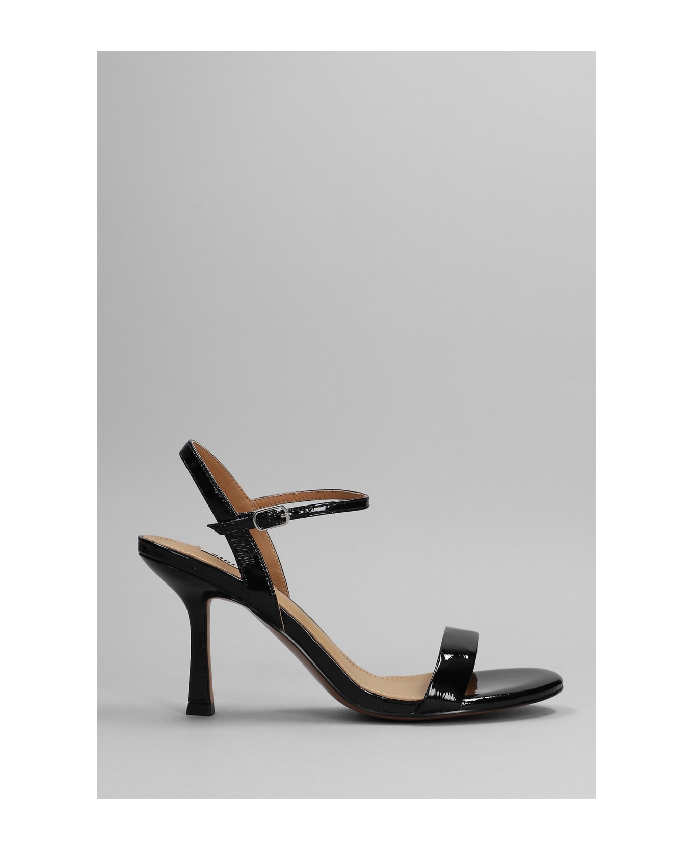 Bibi Lou Sandals In Black Patent Leather - black