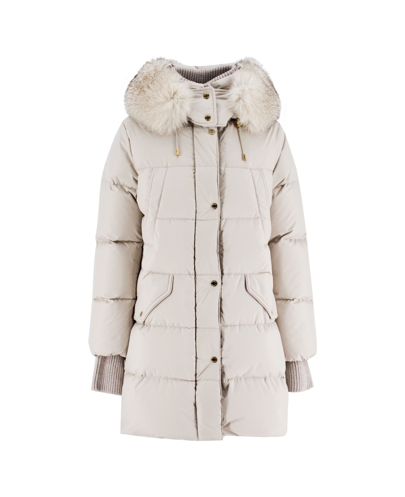 Moorer White Wool Talassa Down Jacket - AVORIO