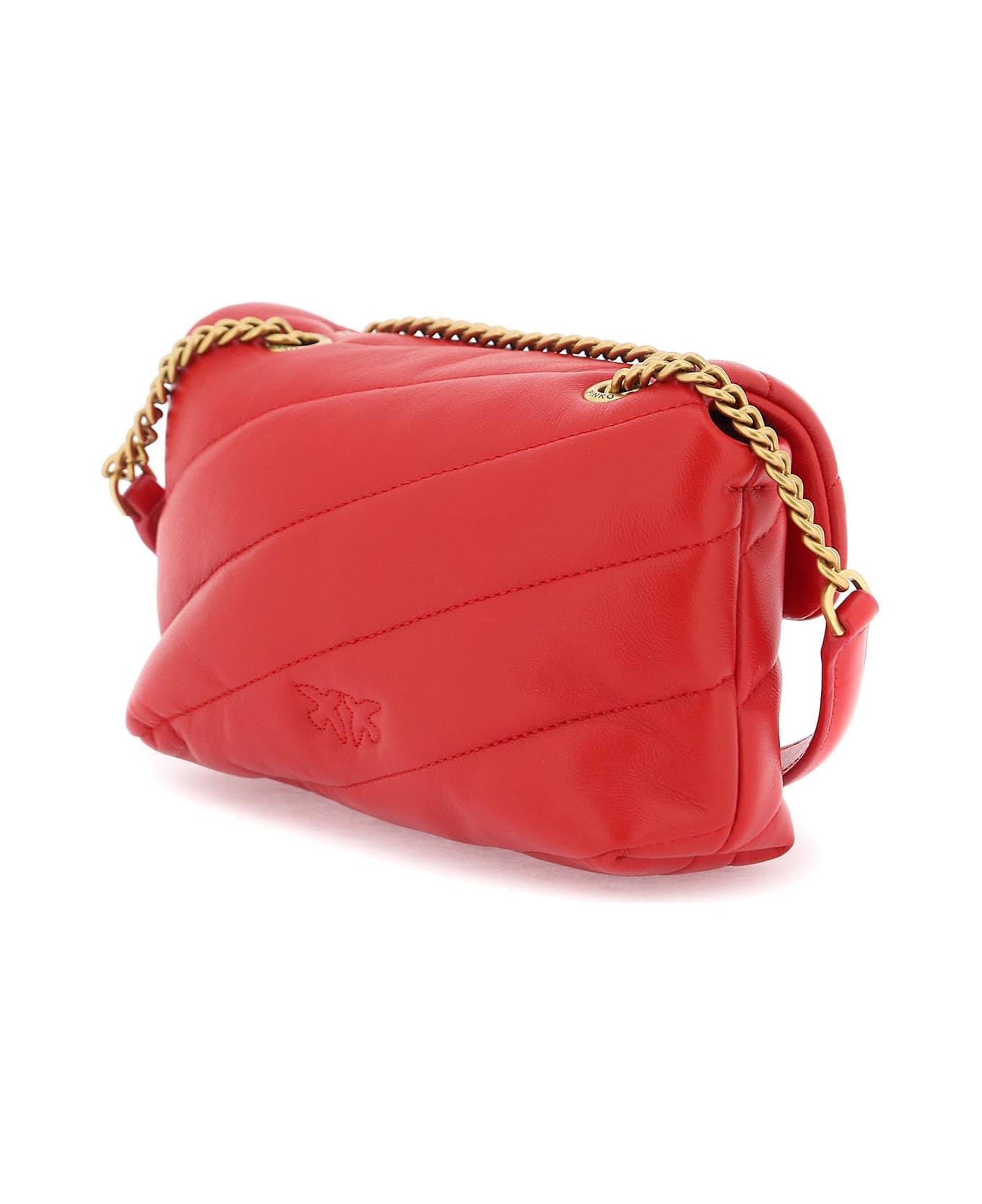 Pinko Love Baby Puff Quilt Bag - ROSSO ANTIQUE GOLD (Red) ショルダーバッグ