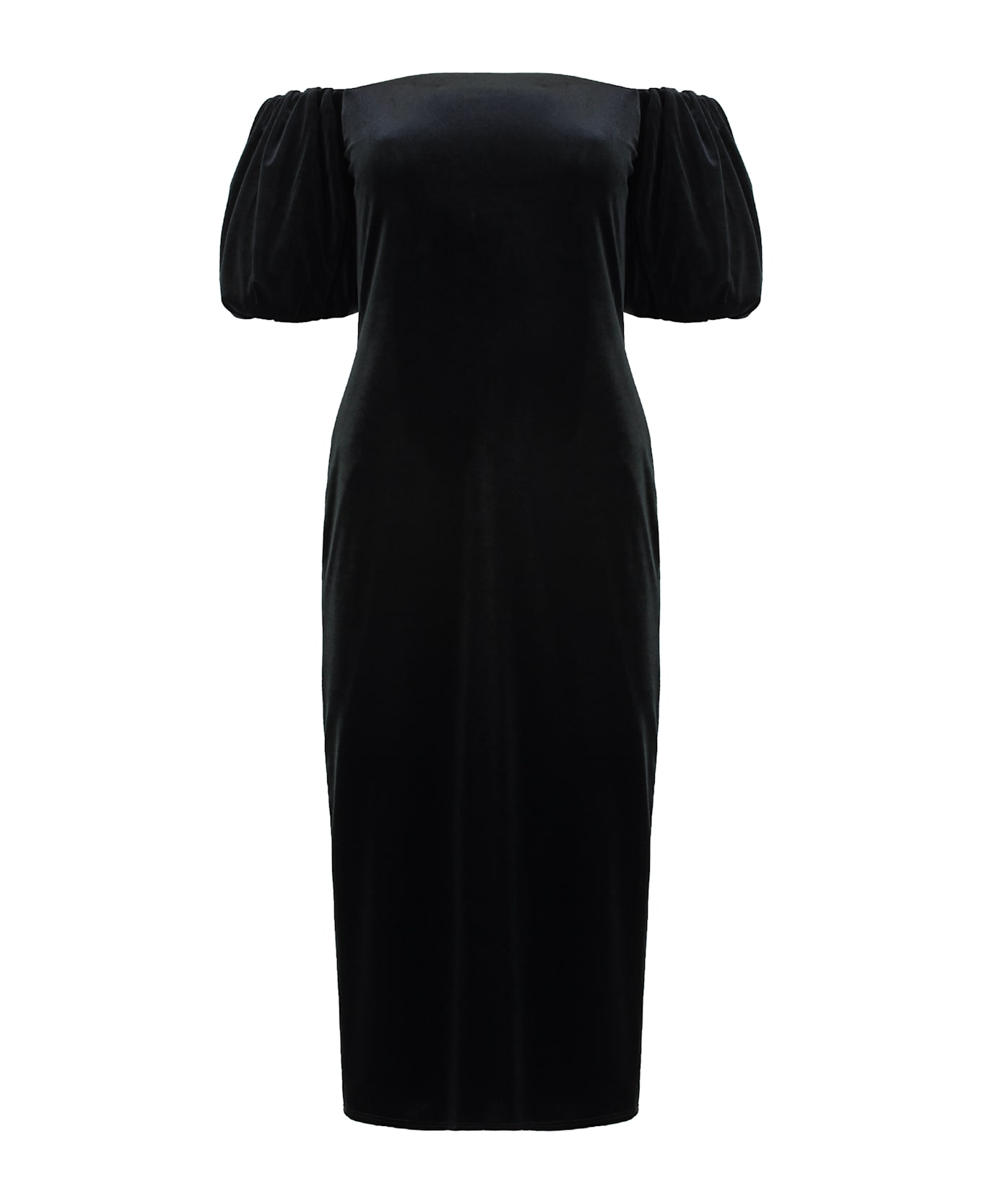 Ralph Lauren Midi Velvet Dresses - black