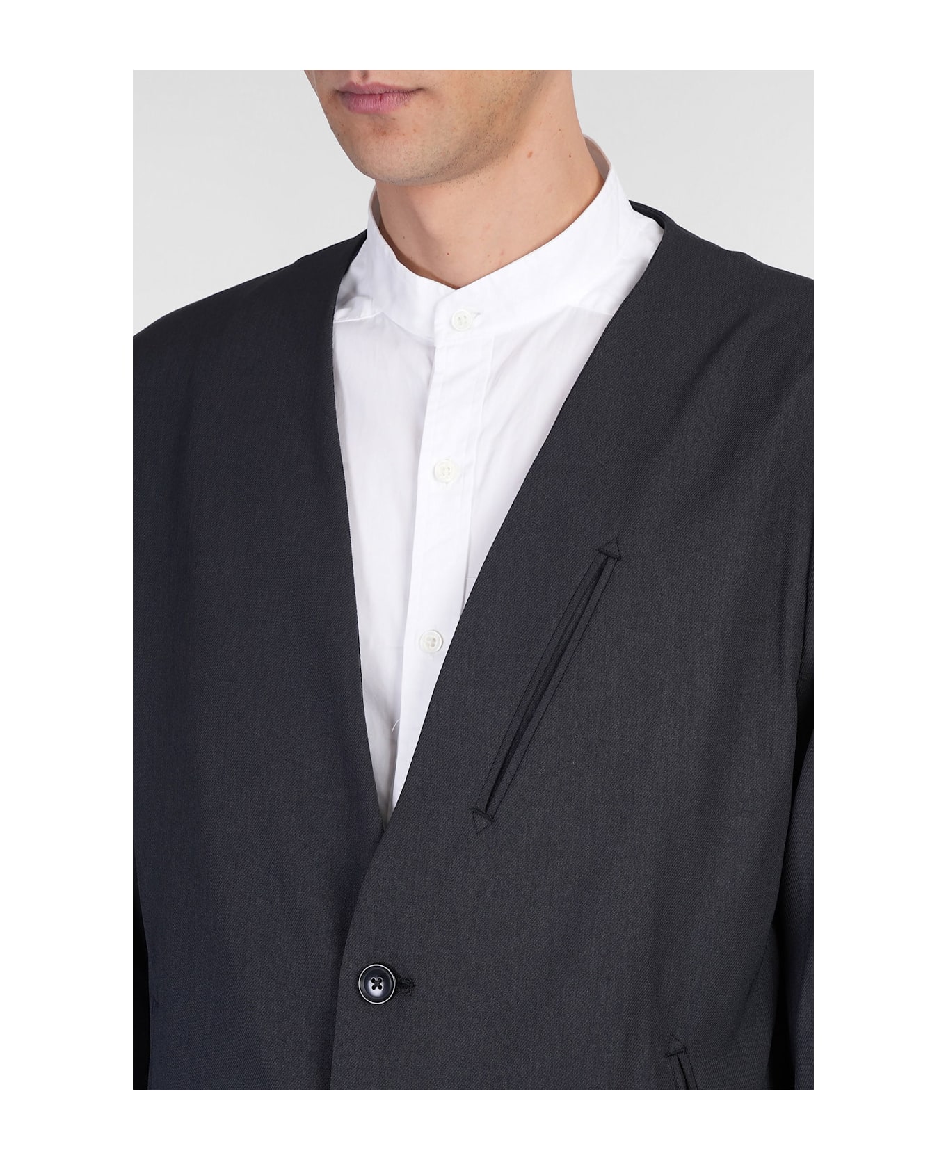 Needles Blazer In Black Polyamide - black