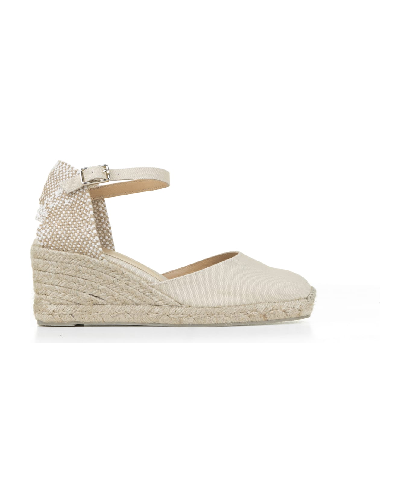 Castañer Carol Espadrilles In Canvas With Wedge - IVORY