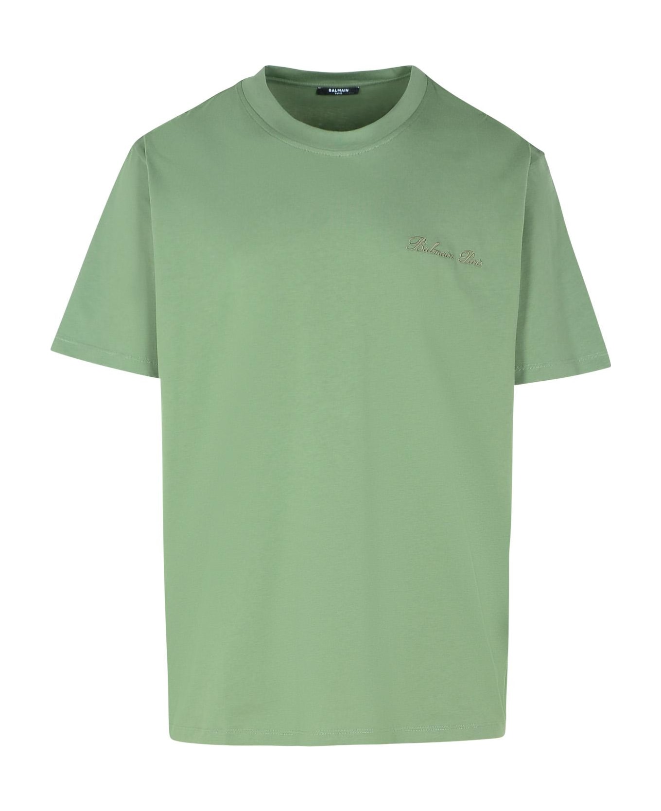 Balmain Green Cotton T-shirt - Green