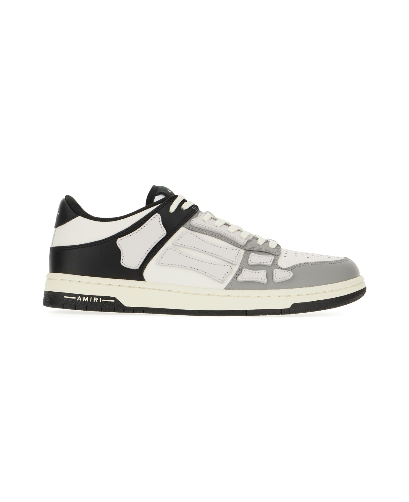 AMIRI Multicolor Leather Skel Top Sneakers - BLACK WHITE GREY スニーカー