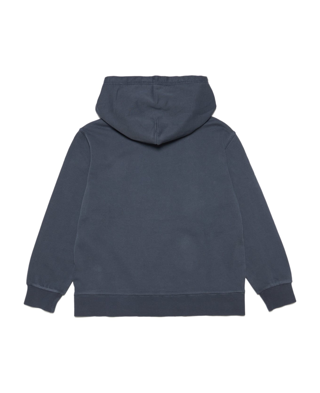 N.21 N21s165u Over Sweat-shirt N°21 Grey Vintage-effect Hooded Sweatshirt With Textured Logo - Dark grey