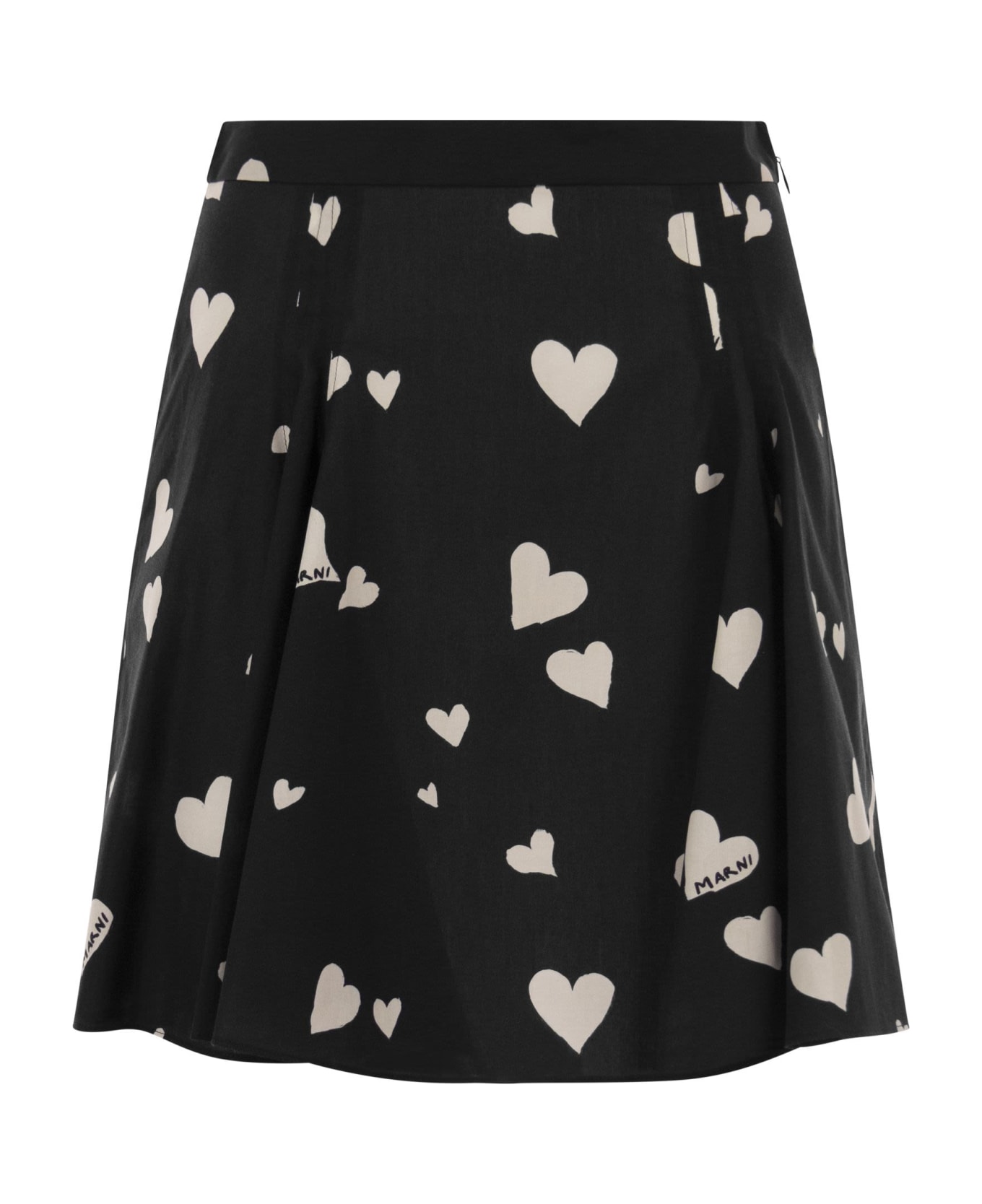Marni Skirt With Heart Motif - Black スカート