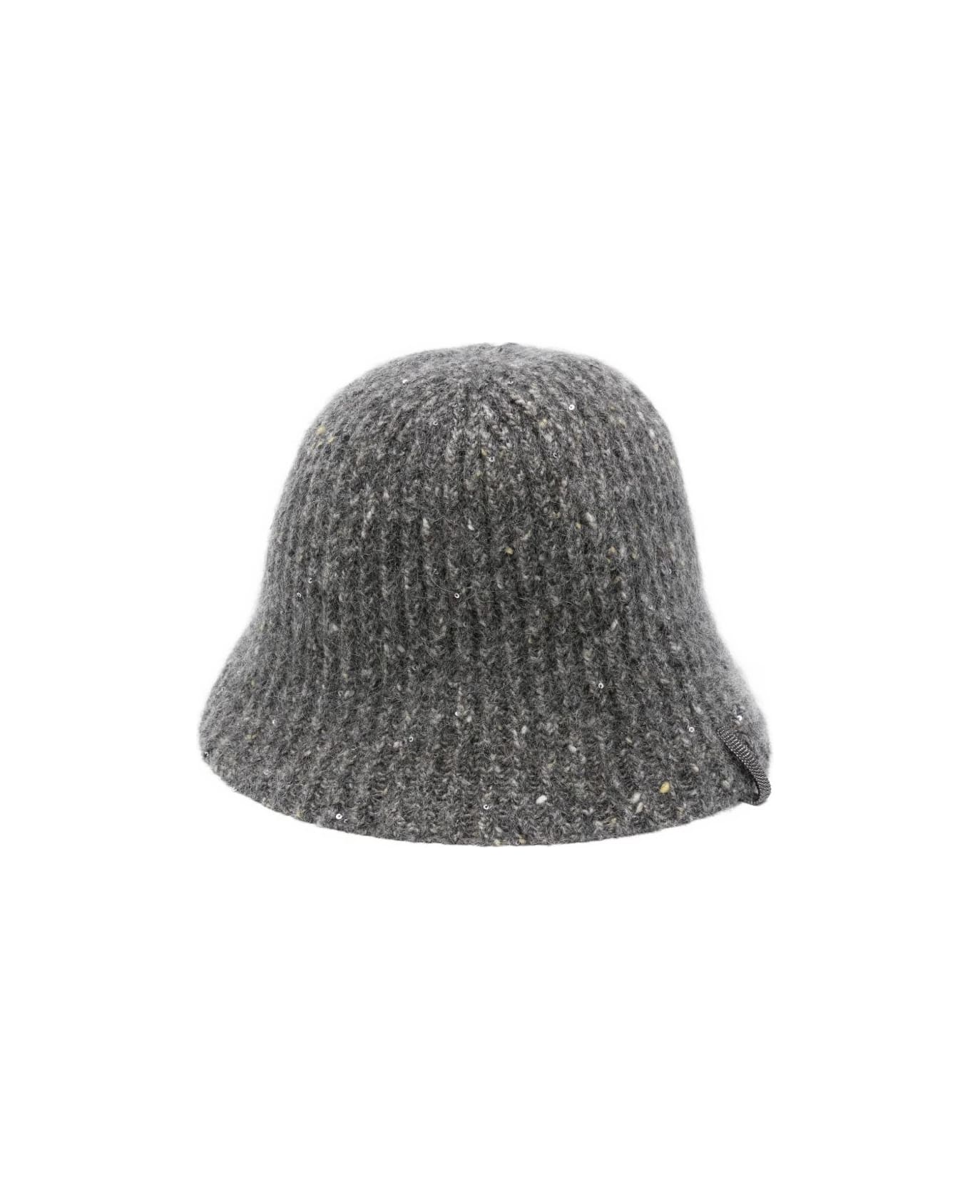 Brunello Cucinelli Wool Cloche Hat - Grey