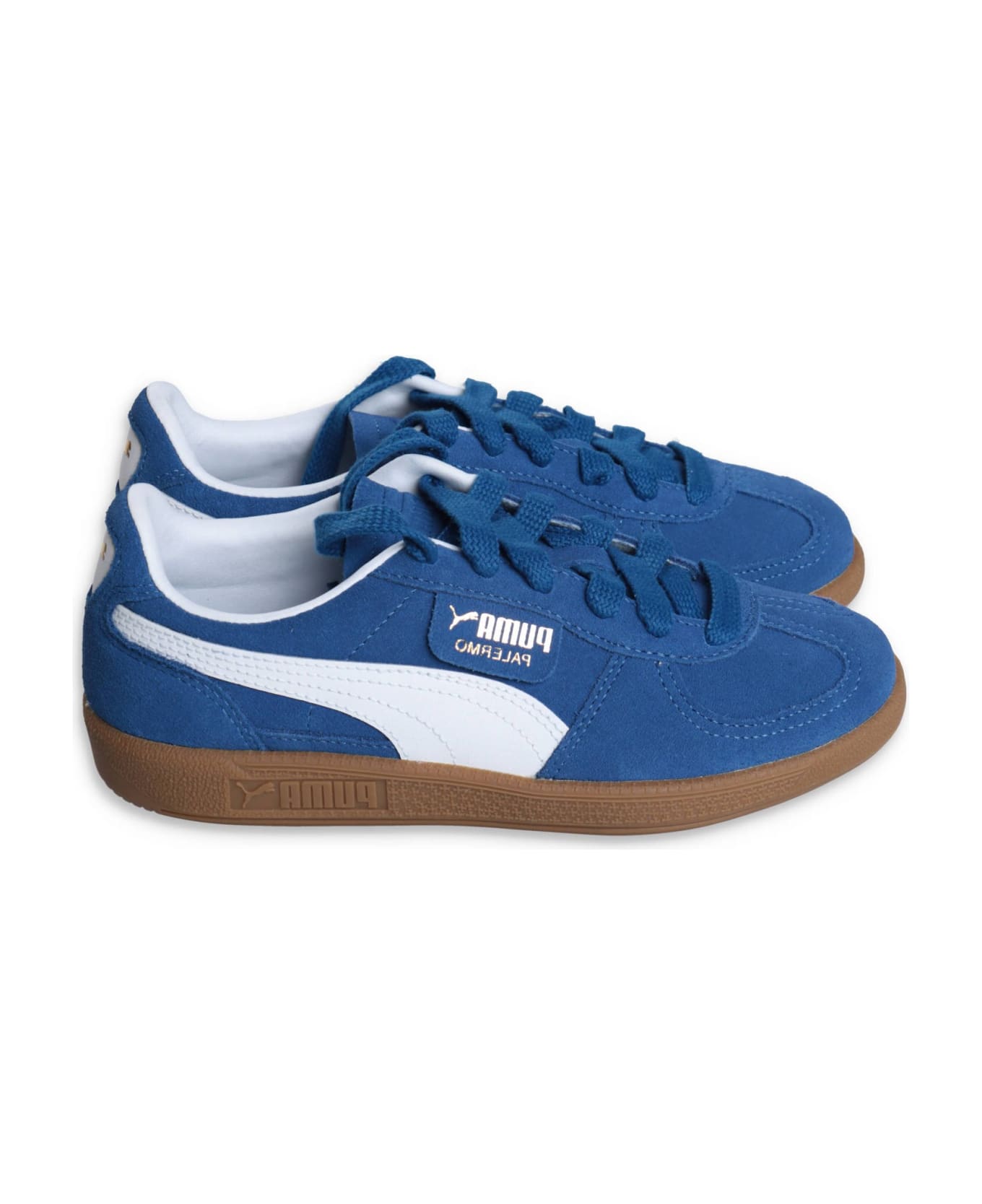 Puma Sneakers Blu Royal In Pelle Scamosciata Bambino - Blu