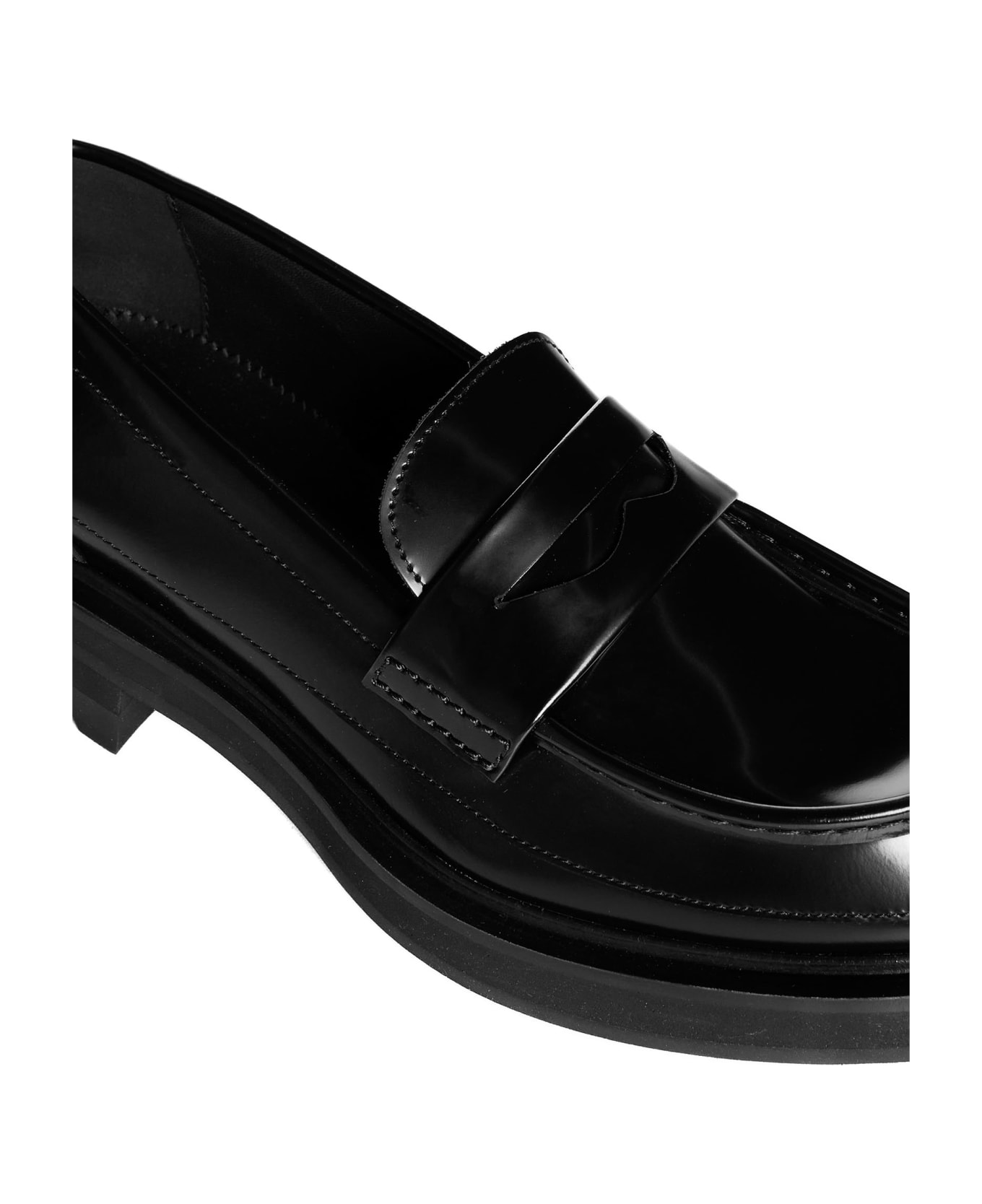 Alexander McQueen Leather Loafer - black ローファー＆デッキシューズ