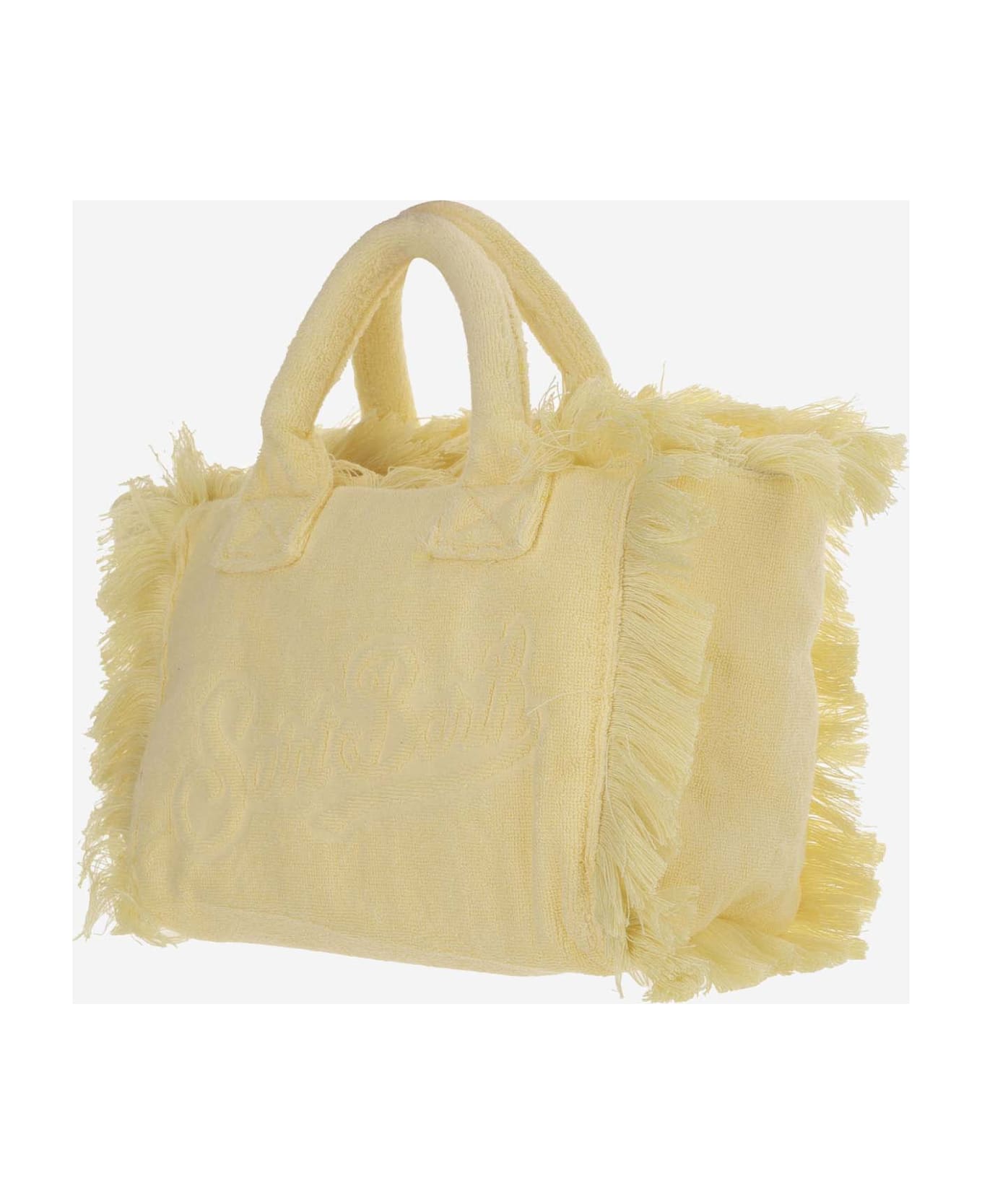 MC2 Saint Barth Colette Terry Cloth Tote Bag With Embroidery - Yellow