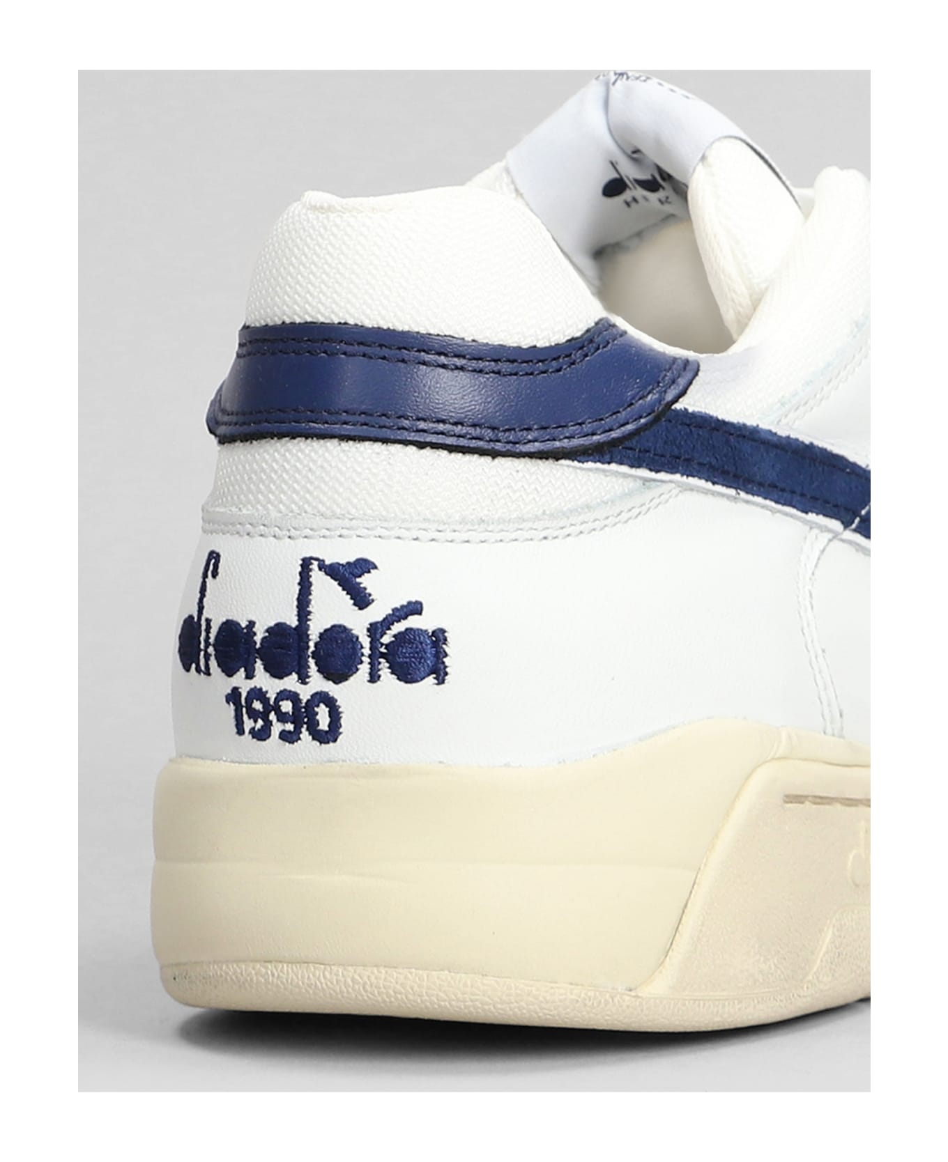 Diadora B.560 Used Sneakers In White Leather - white
