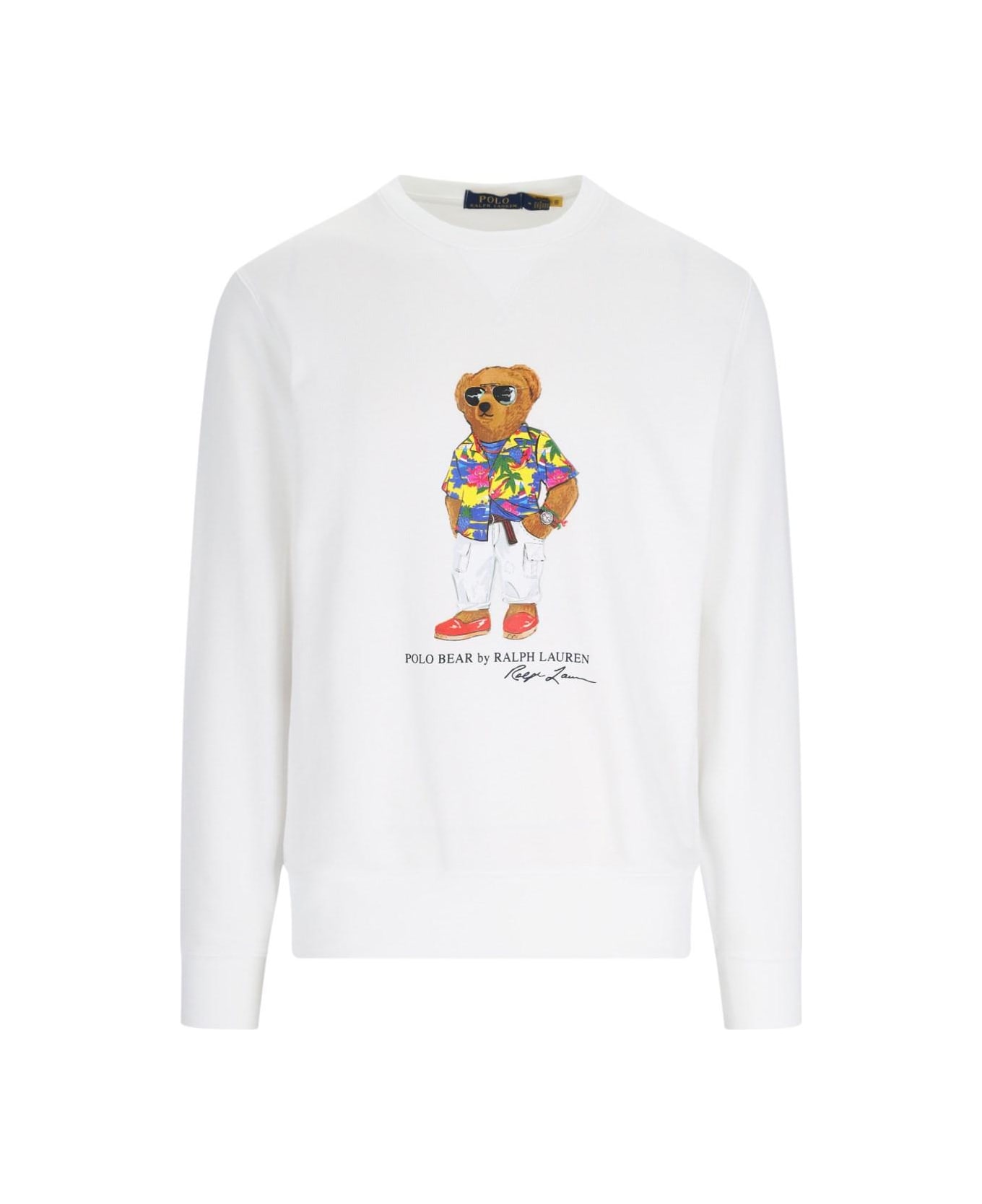 Ralph Lauren 'polo Bear' Crew Neck Sweatshirt - SP24 WHITE