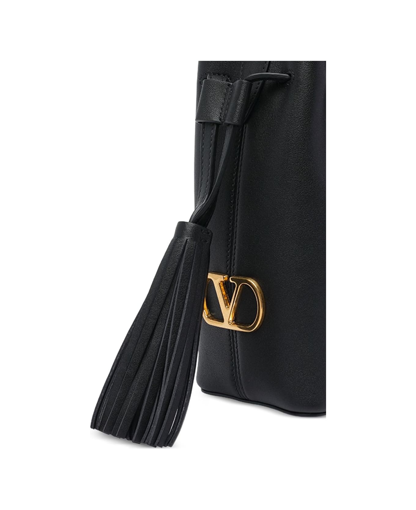 Valentino Garavani So Seau Small Leather Bucket Bag - Black