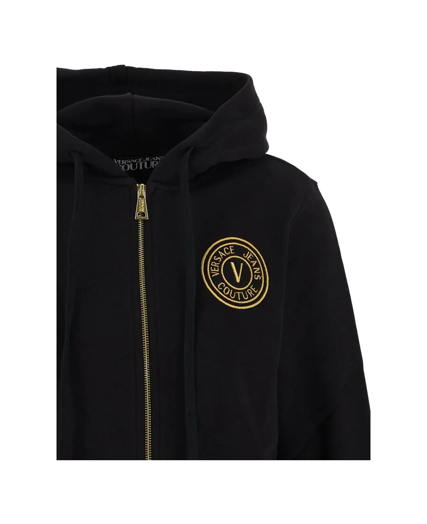 Versace Jeans Couture Logo Hoodie - Black/gold