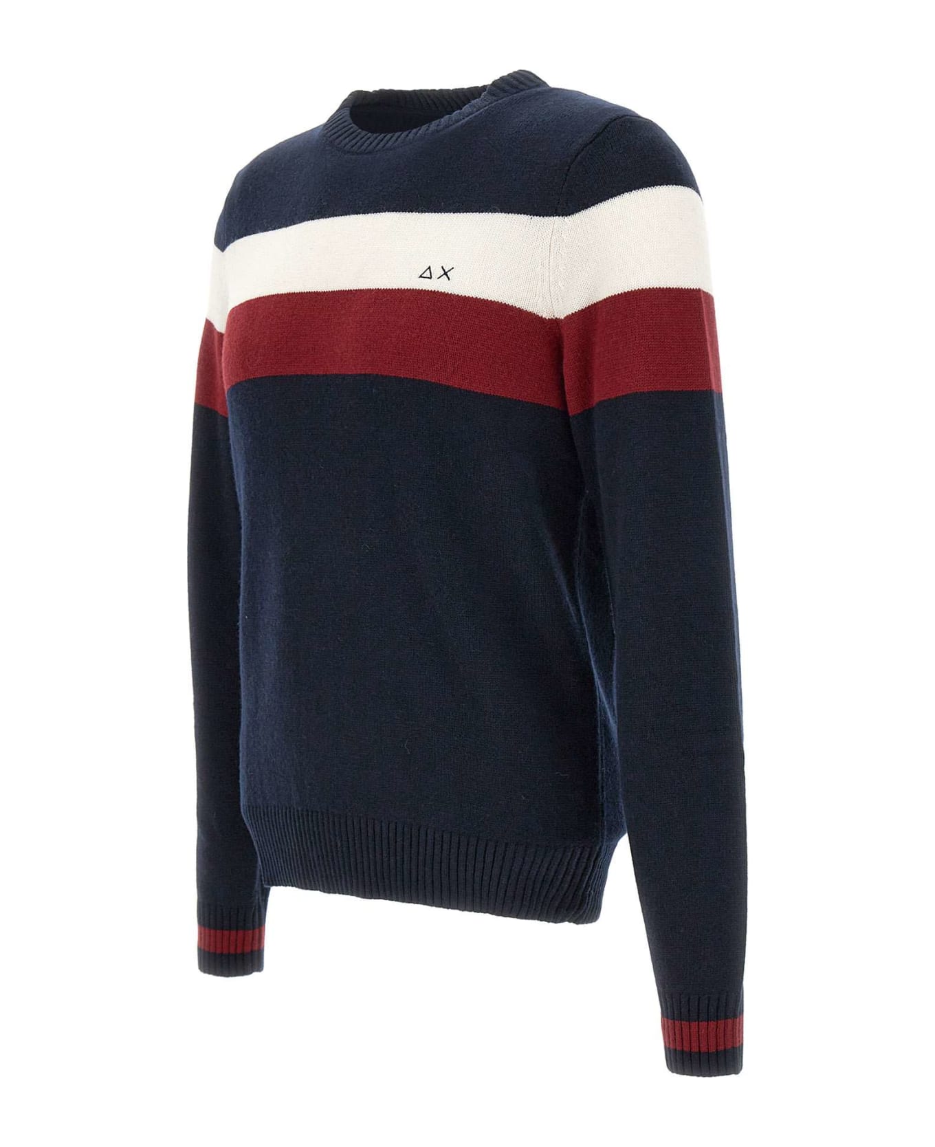 Sun 68 'fancy'wool, Viscose And Cashmere Sweater Sweater - NAVY BLUE