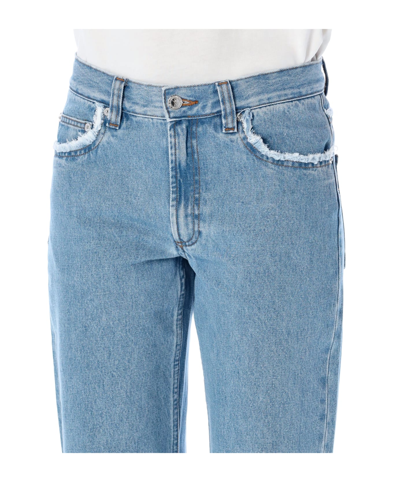 A.P.C. Relaxed Raw Edge Jeans - LIGHT BLUE デニム