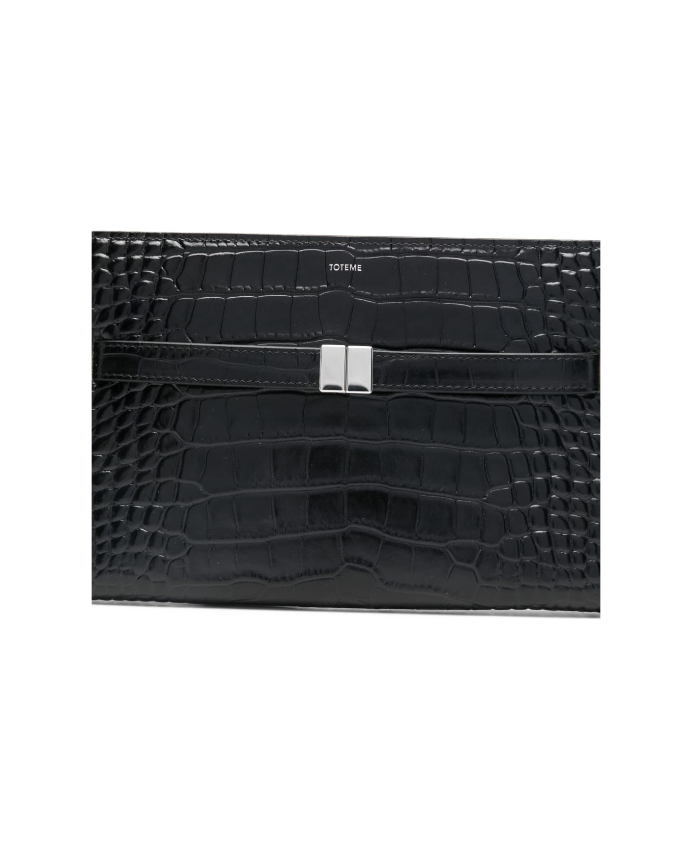 Totême Leather Mini Crossbody Bag - Black