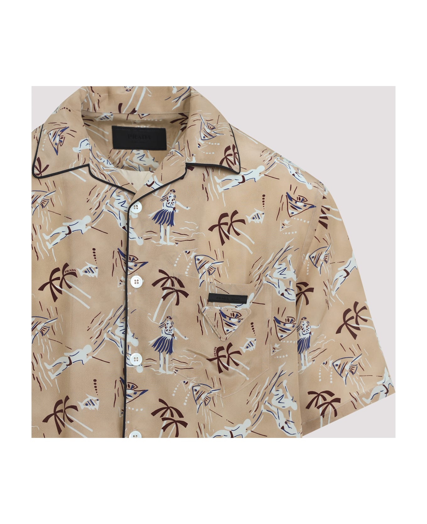 Prada Viscose And Silk Shirt - Cammeo