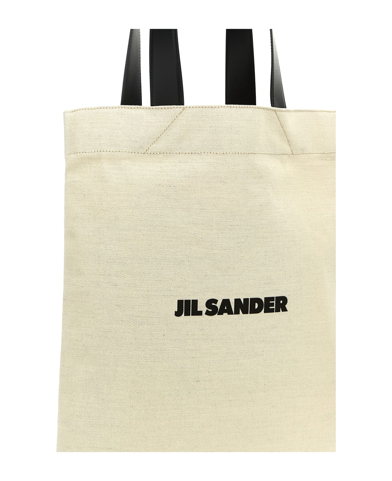 Jil Sander 'flat Shopper' Medium Shopping - White/Black トートバッグ