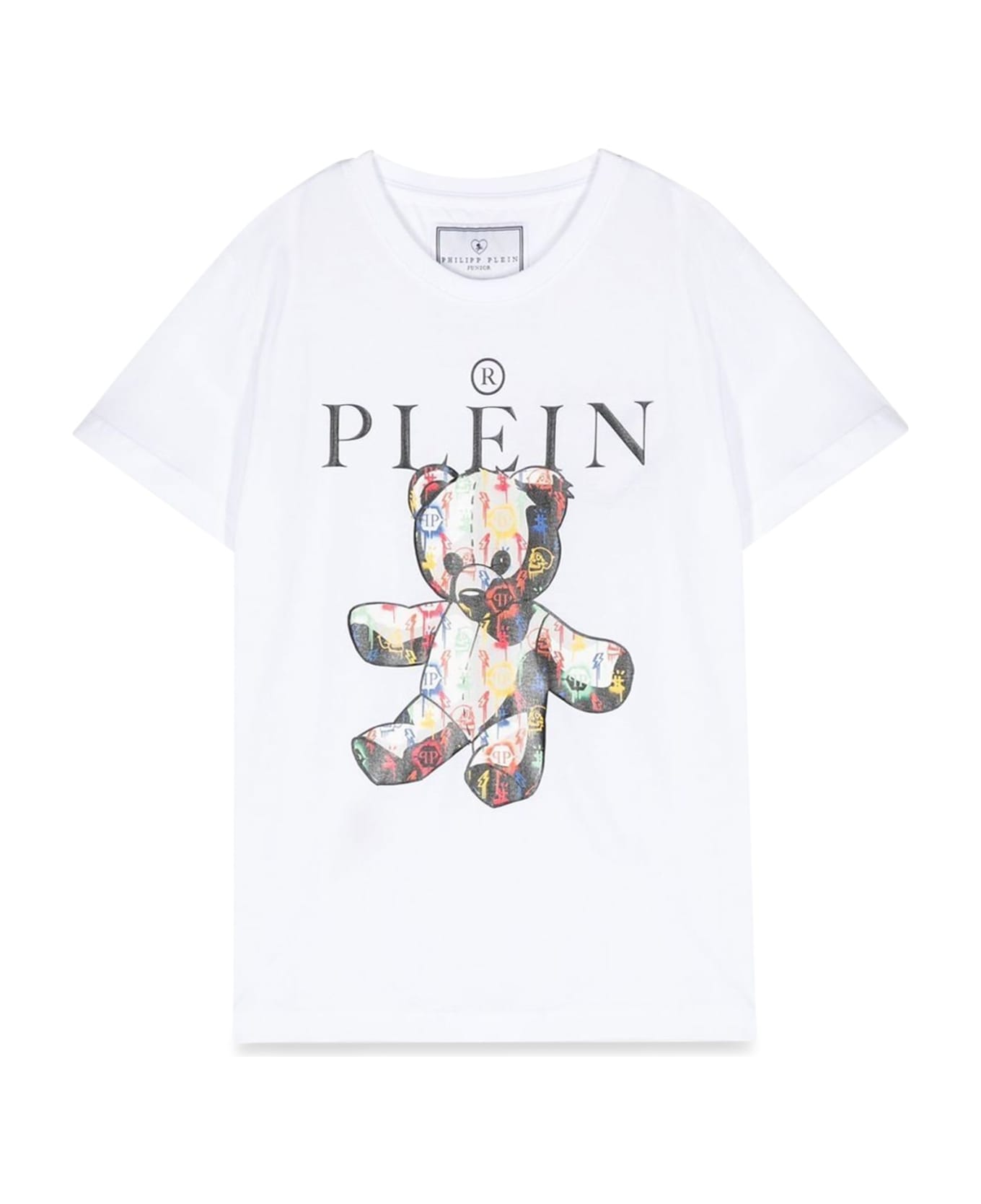 Philipp Plein Junior Maxi T-shirt Bear - BIANCO