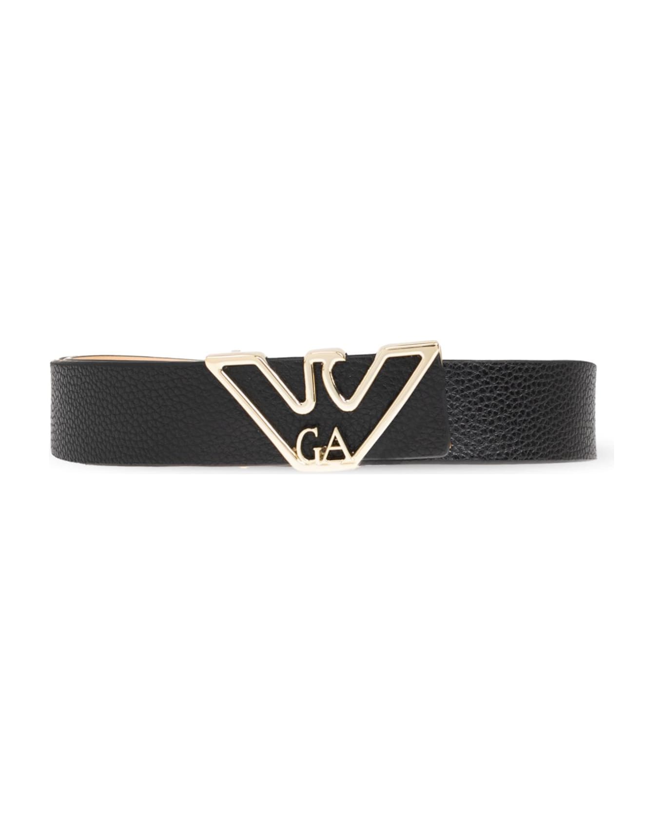 Emporio Armani Leather Belt - Black