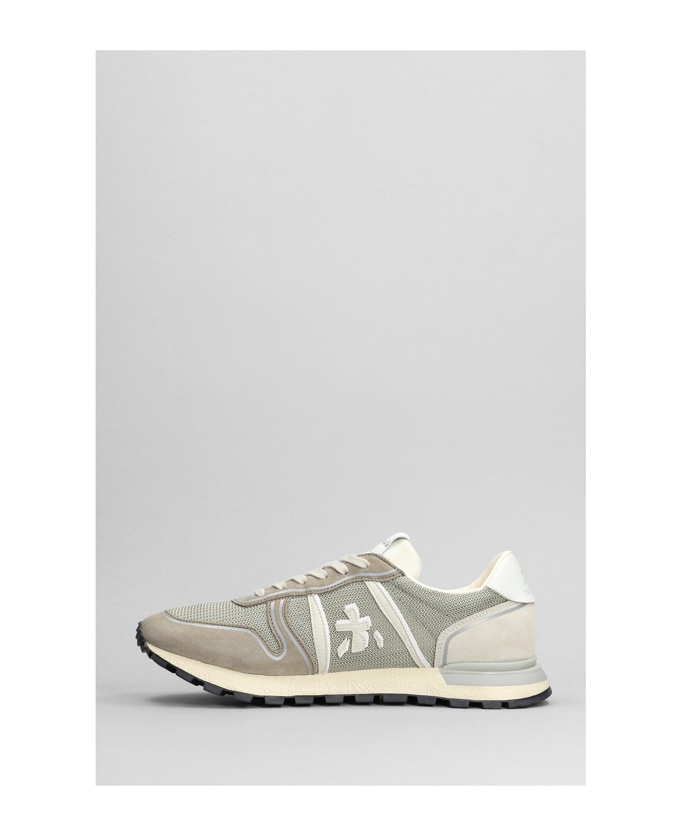 Premiata Ryan Sneakers In Taupe Suede And Fabric - Beige