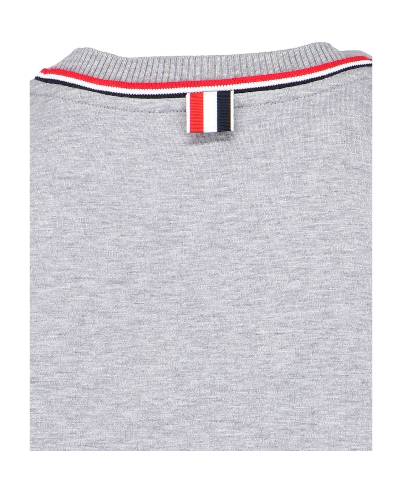 Thom Browne Tricolor Detail T-shirt - Light grey