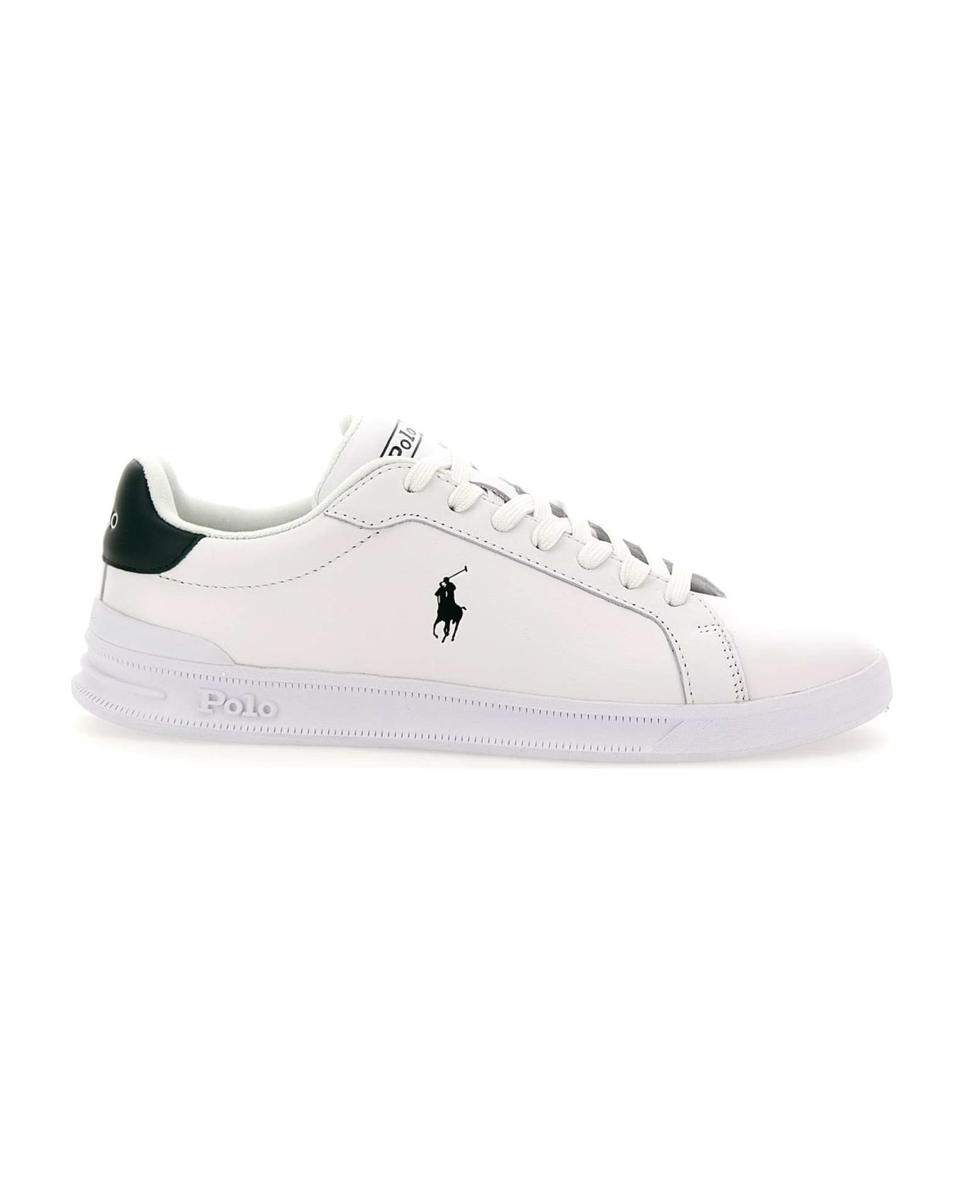Polo Ralph Lauren "heritage Court" Leather Sneakers - WHITE